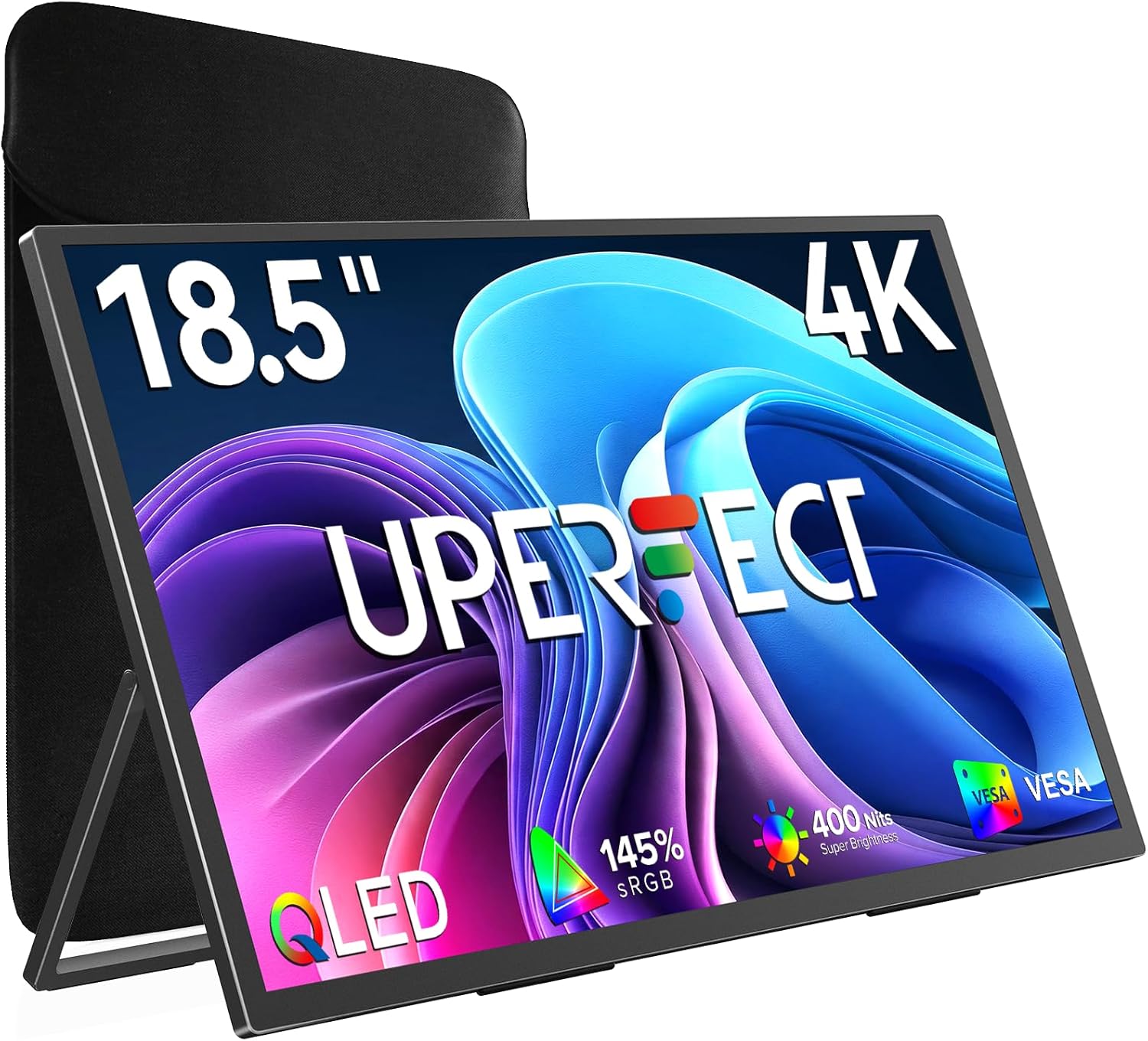 UPERFECT 18.5" 120Hz Portable Monitor, 125% sRGB Large Gaming Monitor
