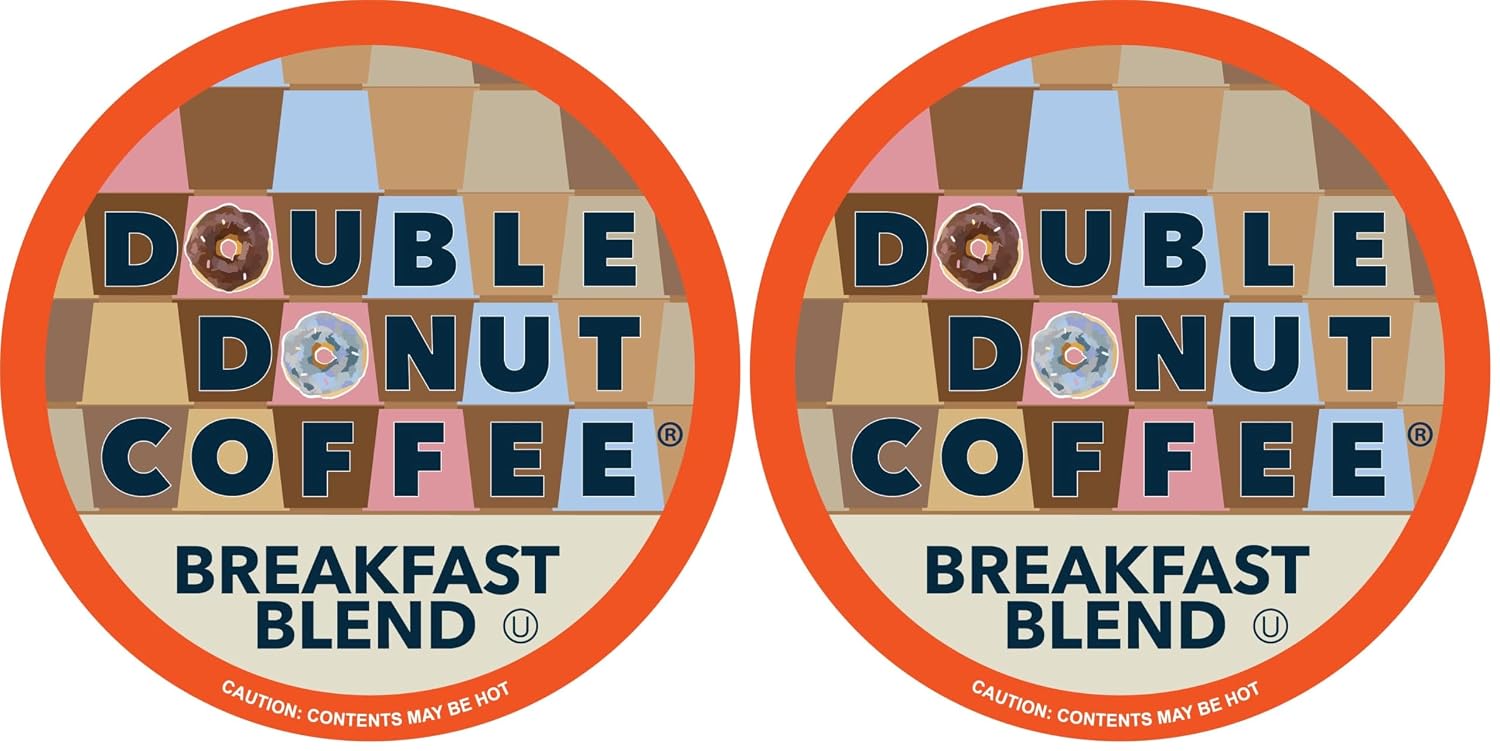 Double Donut Coffee Breakfast Blend Coffee Pods, Light Roast Coffee in Recyclable Single-Serve Pods for Keurig K Cups Brewer Machines, 80 Count Bulk Pack, original version