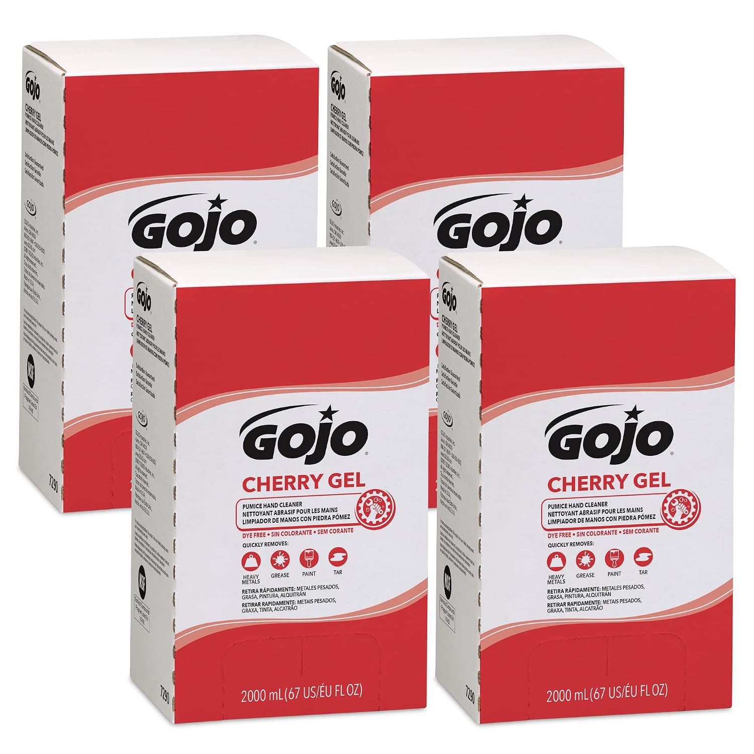 Gojo Cherry Gel Pumice Hand Cleaner, Pump Bottle, 1ct x 1 Gal - 2358-02