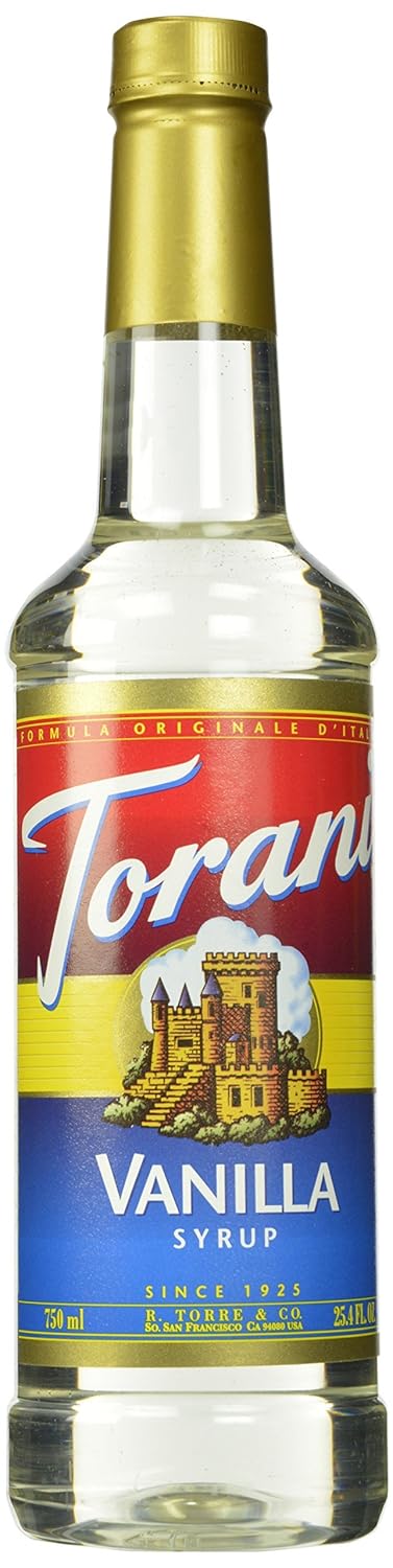 Torani Vanilla Flavored Drink Syrup, 25.4 fl oz, 4 Pack