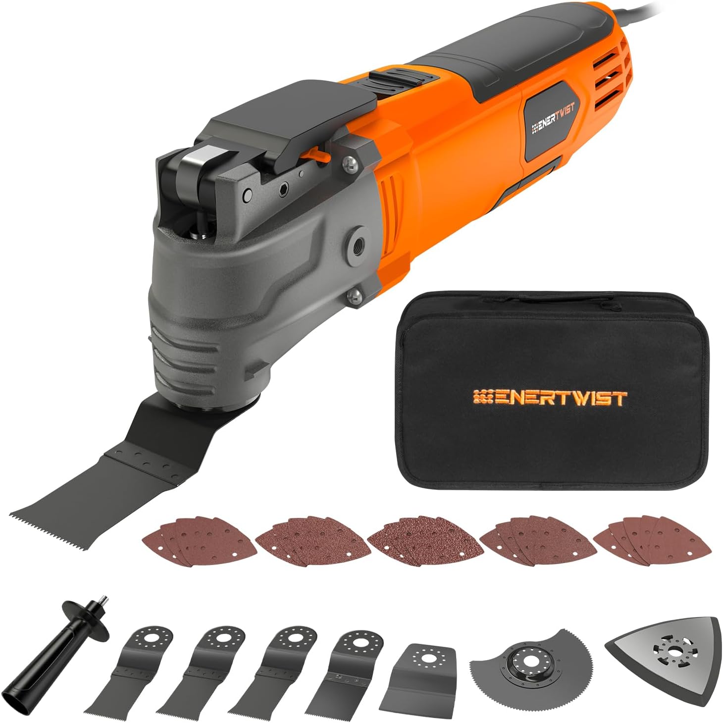ENERTWIST 4.2 Amp Oscillating Multitool Kit with 31pcs Saw Accessories