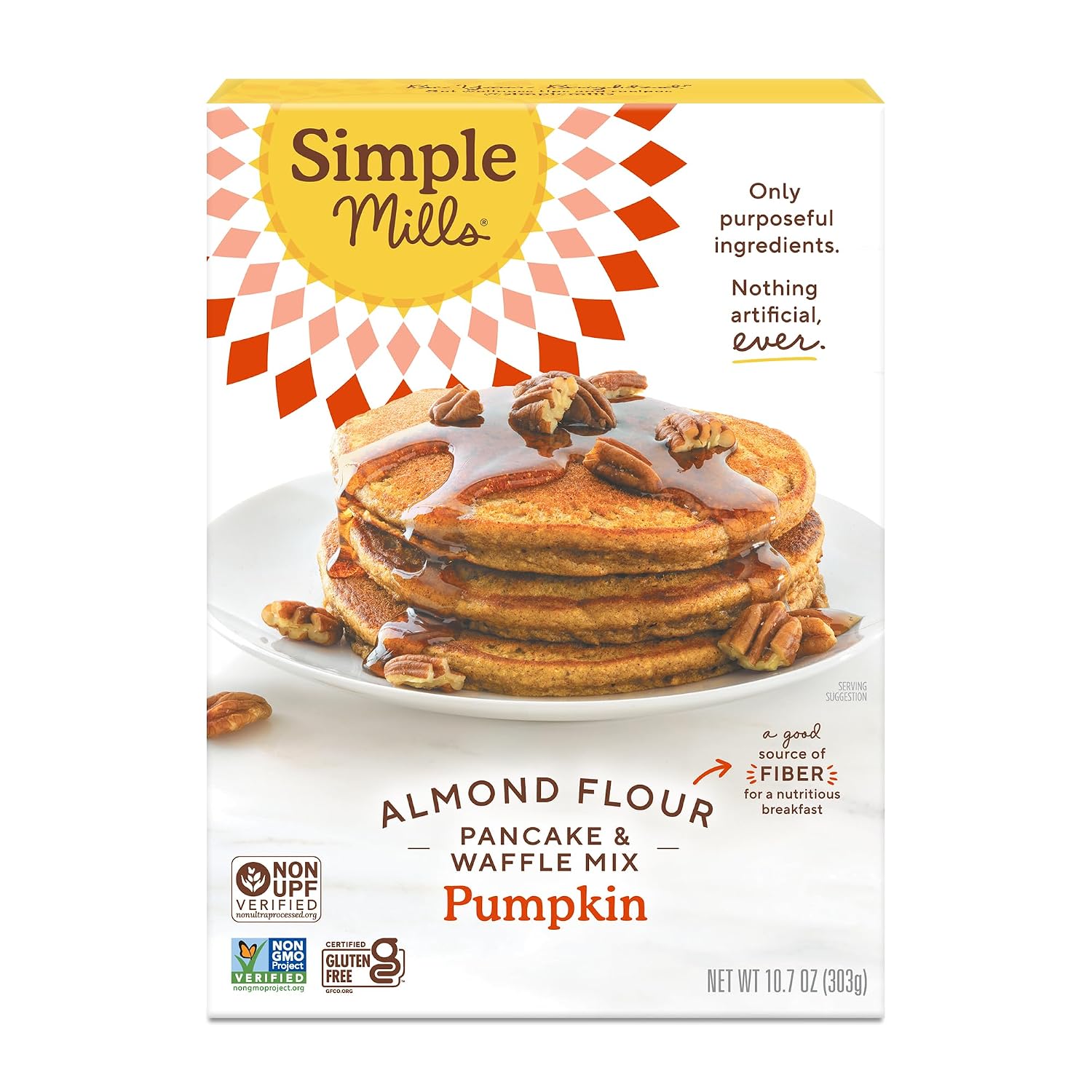 Simple Mills Almond Flour Pancake & Waffle Mix, Original - Gluten Free, Plant Based, Paleo Friendly, Breakfast 10.7 Ounce (Pack of 1)