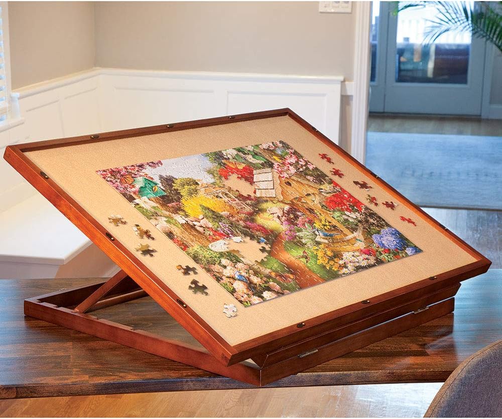 Bits and Pieces Deluxe Jigsaw Puzzle Board Puzzle Easel