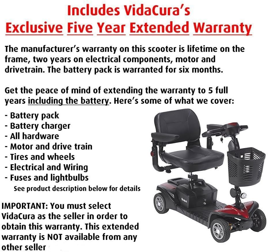 Pride Jazzy Zero Turn 4-Wheel Scooter, 4-Wheel Stability with 3-Wheel Maneuverability (Fire Opal)