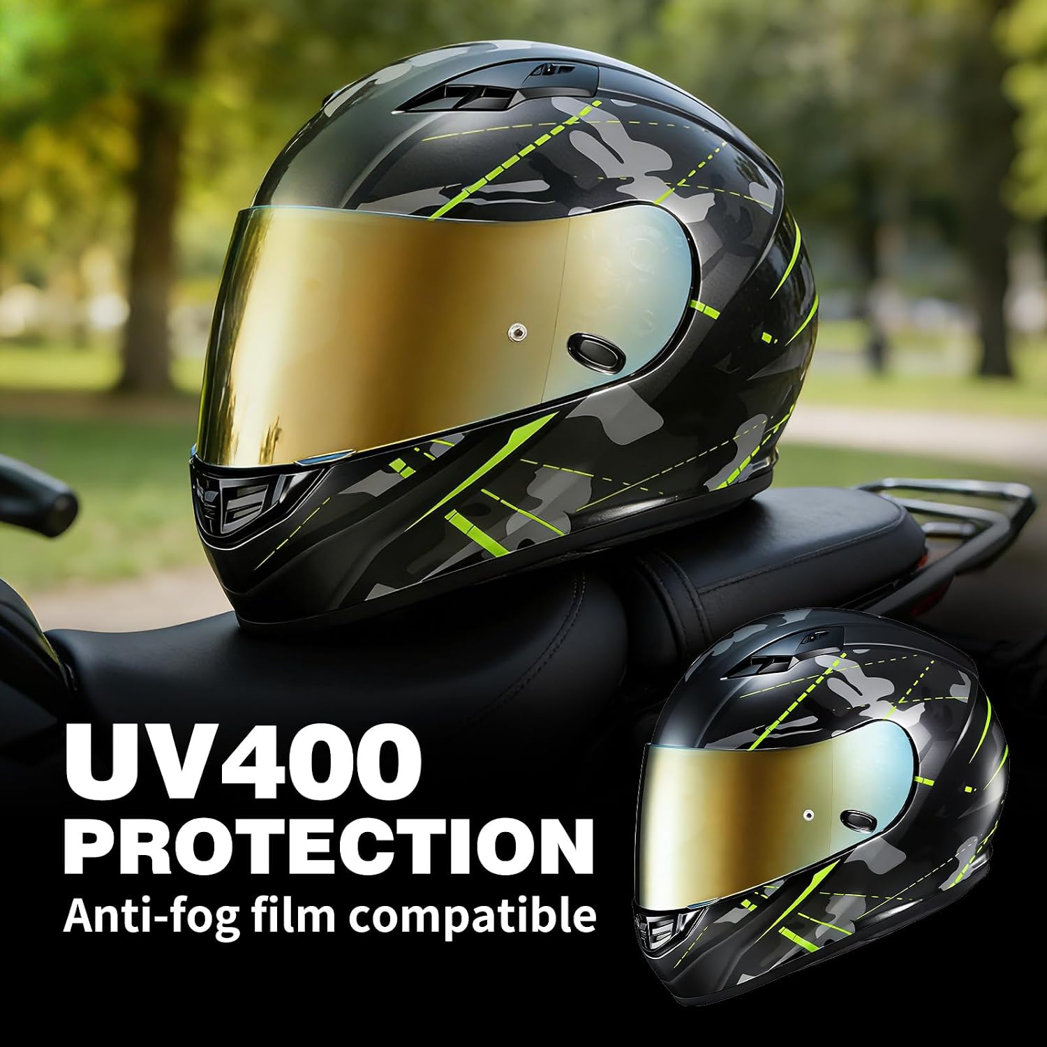 VCOROS Motorcycle Helmet Face Shield Visor Repalcement for HJ-09 CL-15 CL-17 CL-16 CL-SP AC-12 FS-10 CS-R1 IS-16 CS-R2 Shield (Smoke)