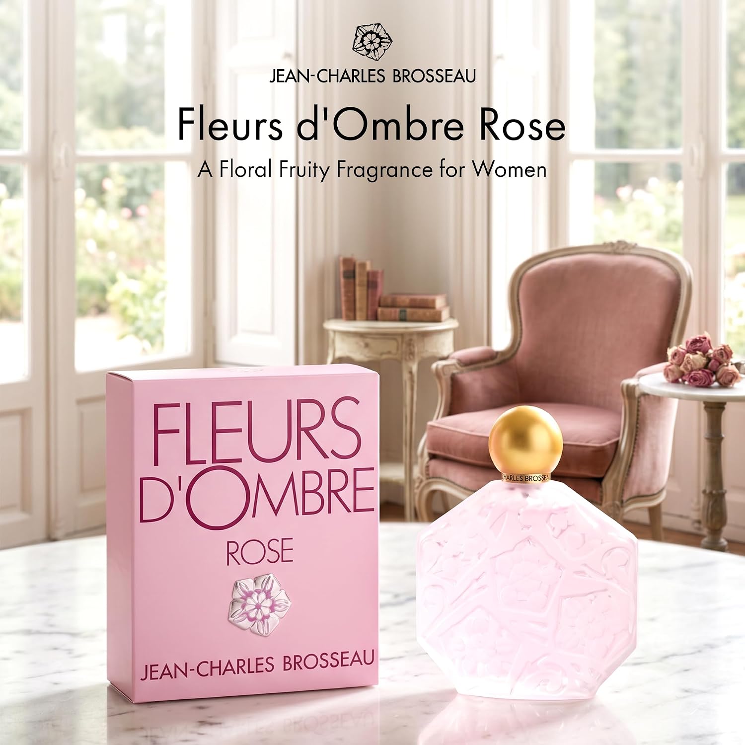 Jean Charles Brosseau Ombre Rose Women Eau De Toilette Spray, 1 Ounce | 1 oz long-lasting eau de toilette powdery floral perfume for women with rose, ylang-ylang & lily of the valley notes.