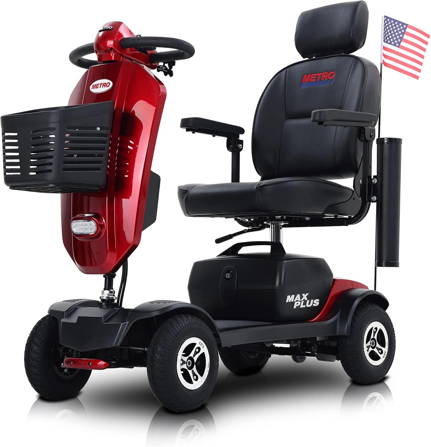 Metro Mobility 4 Wheel Powered Mobility Scooter for Seniors - 300 lbs Capacity Electric Mobility Scooter for Adults - Long Range Power Extended