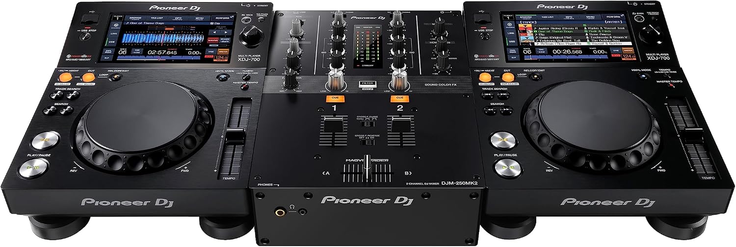 Pioneer DJ DJM-250MK2 2-Channel DJ Mixer, Black | For DJs moving to separates, 2-channel club-style mixer, free rekordbox DVS, Sound Color FX