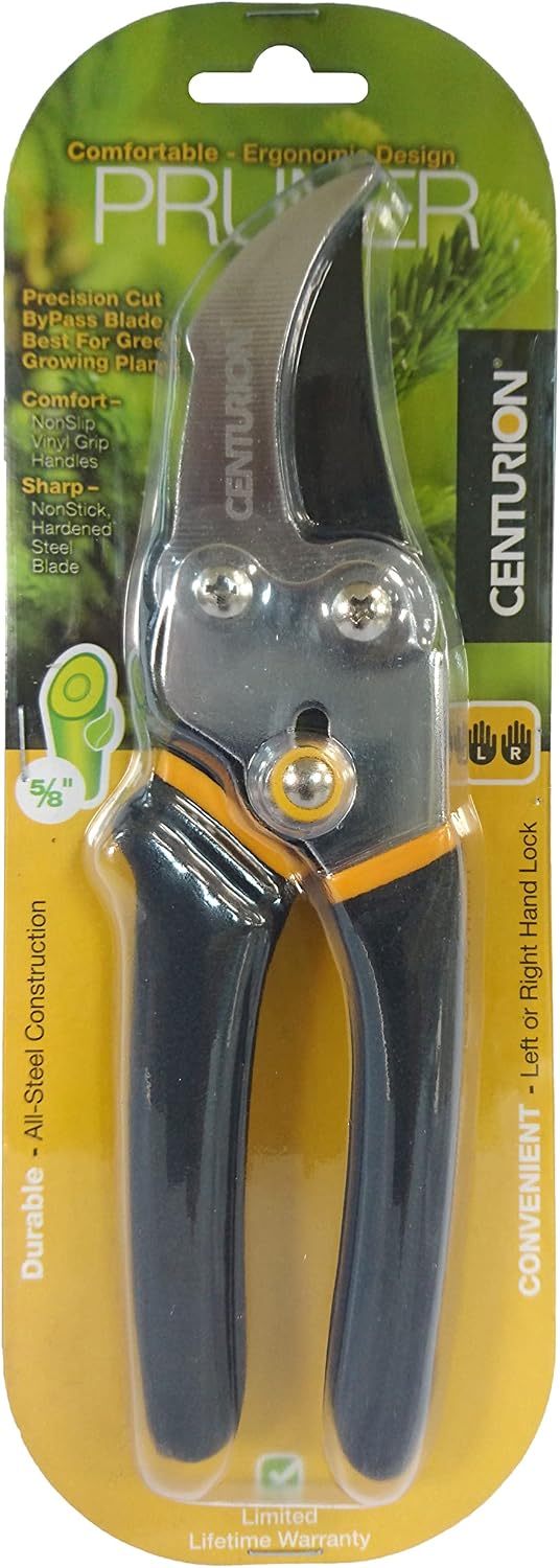 Centurion 1299 8" Steel Bypass Pruning Shears, Garden Shears, Hand Pruners, Tree Trimmers