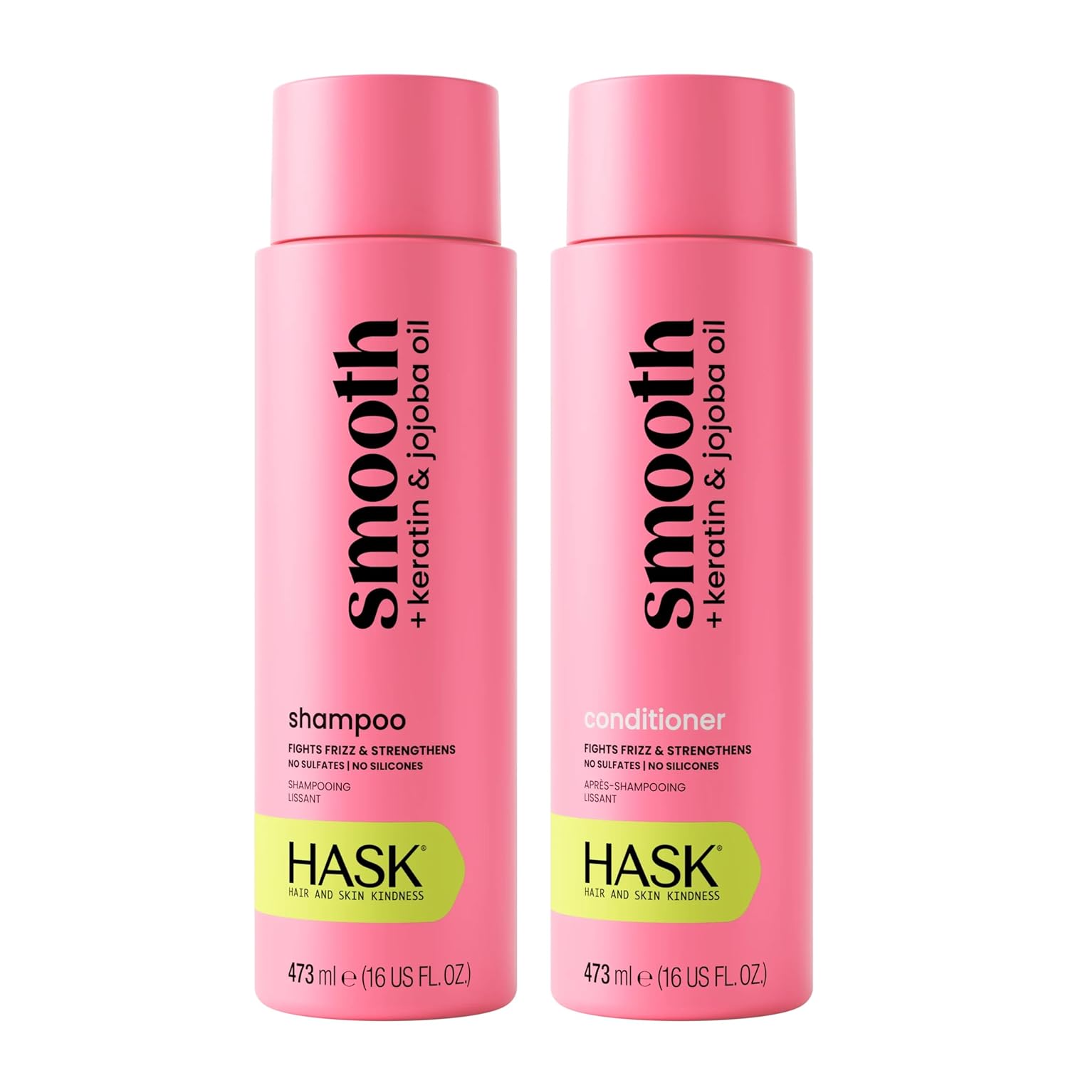 HASK Biotin Boost Thickening Shampoo + Conditioner Set | Adds Fullness, Strengthens, Volumizes, Sulfate-Free, Paraben-Free, Gluten-Free, Color Safe | 12oz each
