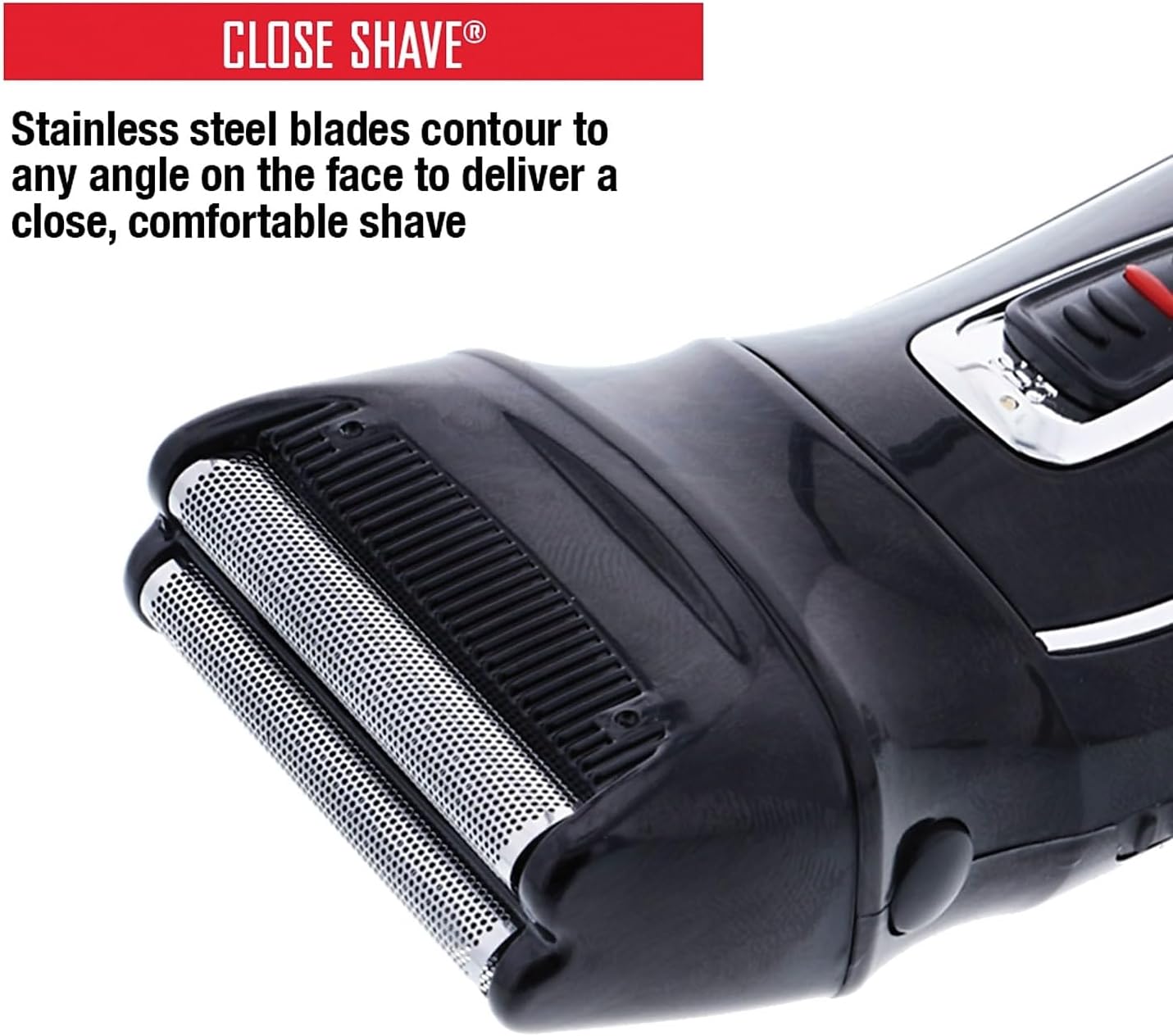 Barbasol Rechargeable Electric Foil Shaver with Stainless Steel Blades and Pop Up Trimmer