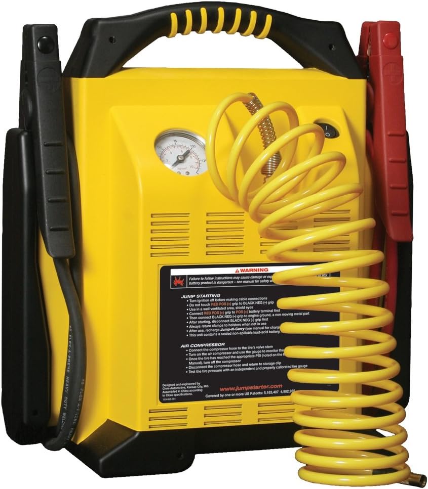 Clore Automotive Jump-N-Carry JNCAIR 1700 Peak Amp Jump Starter with Air Compressor