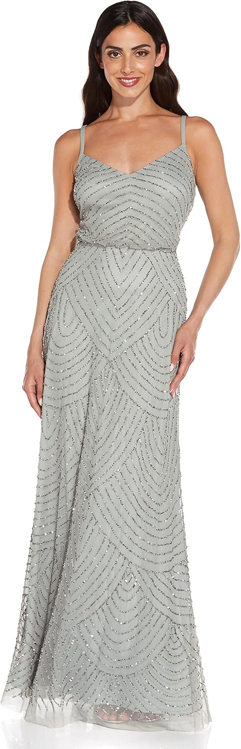 Adrianna Papell Women's Long Blouson Dress