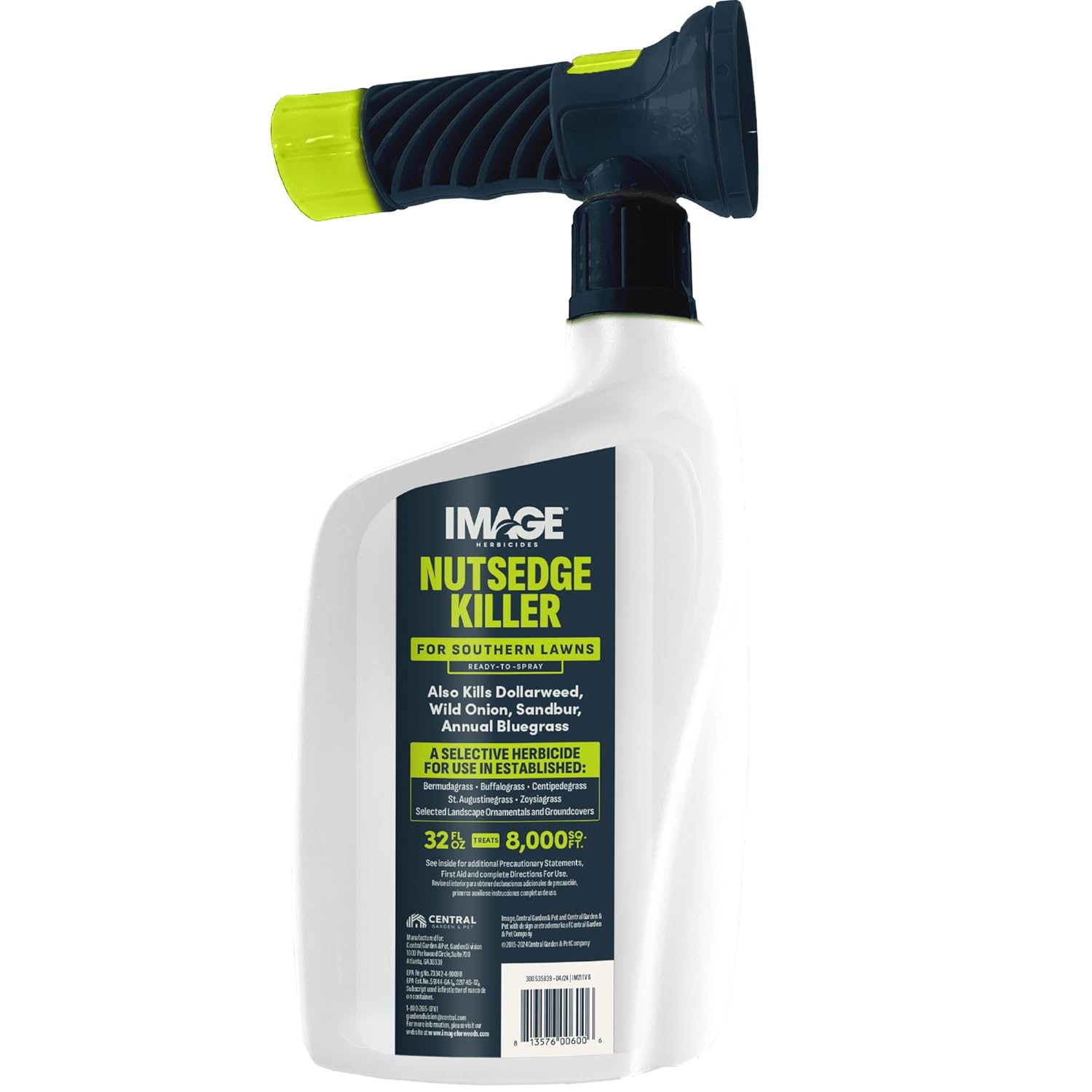 Image Herbicide Nutsedge Killer for Southern Lawns, 32 fl oz | Weed killer spray for Bermudagrass, Zoysiagrass, St. Augustinegrass