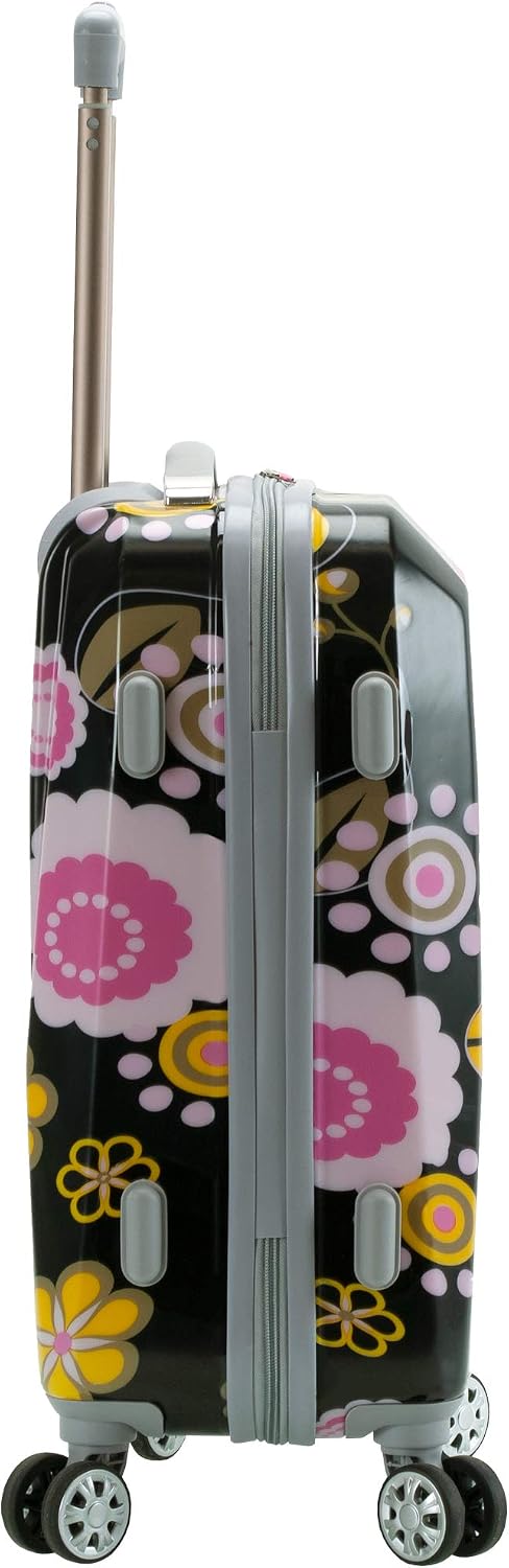Rockland Vision Hardside 3 Piece Spinner Wheel Luggage Set, (20"/24"/28"), Love