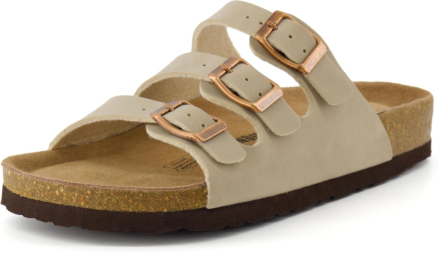 CUSHIONAIRE Women's Lela Cork footbed Sandal with +Comfort