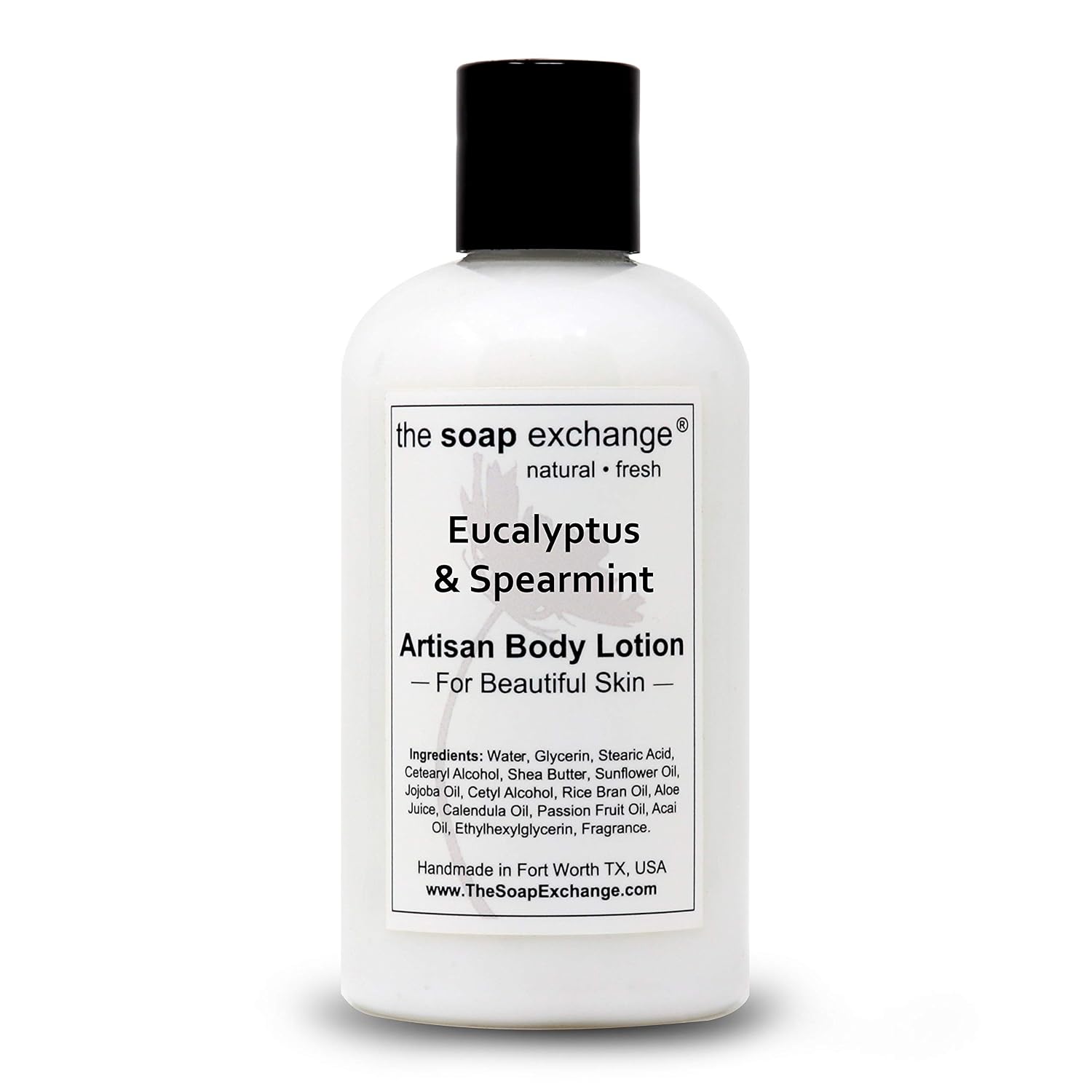 The Soap Exchange Body Lotion - Strawberries & Champagne Scent - Hand Crafted 8 fl oz / 240 ml Natural Artisan Skin Care for Hand, Face, & Body, Moisturize, Hydrate, & Protect. Made in the USA.