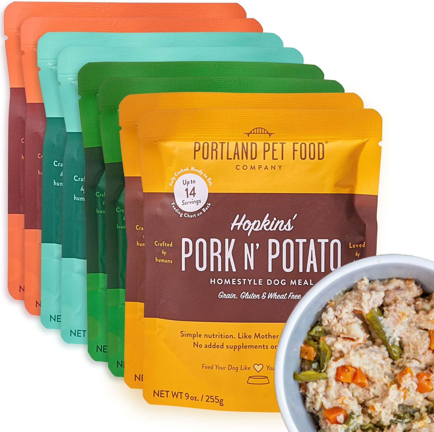 Portland Pet Food Company Fresh, Human Grade Dog Food Topper & Meal 5 Pack