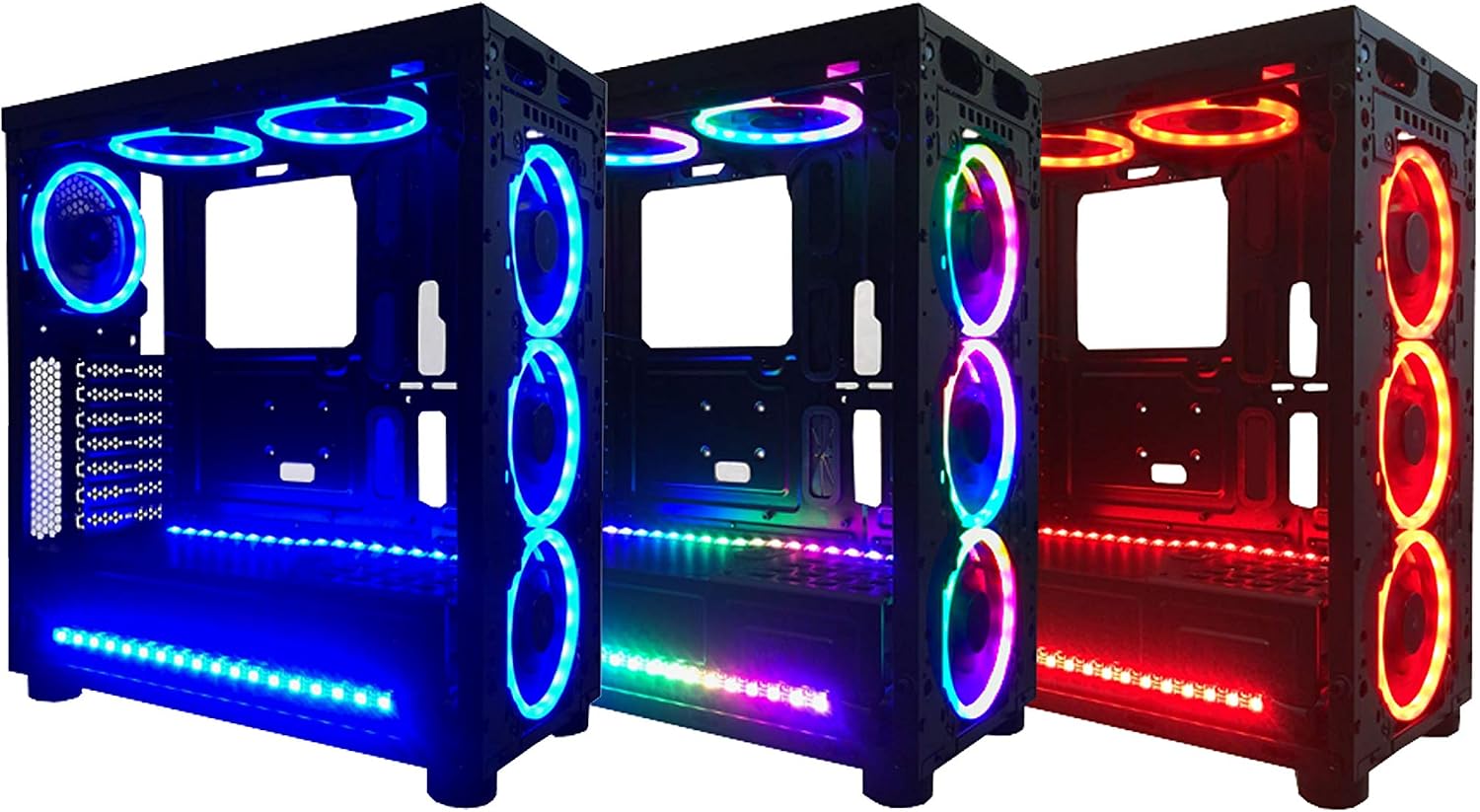 Apevia ST4-RGB Spectra 120mm Silent RGB Fan 4-Pack with Remote Control