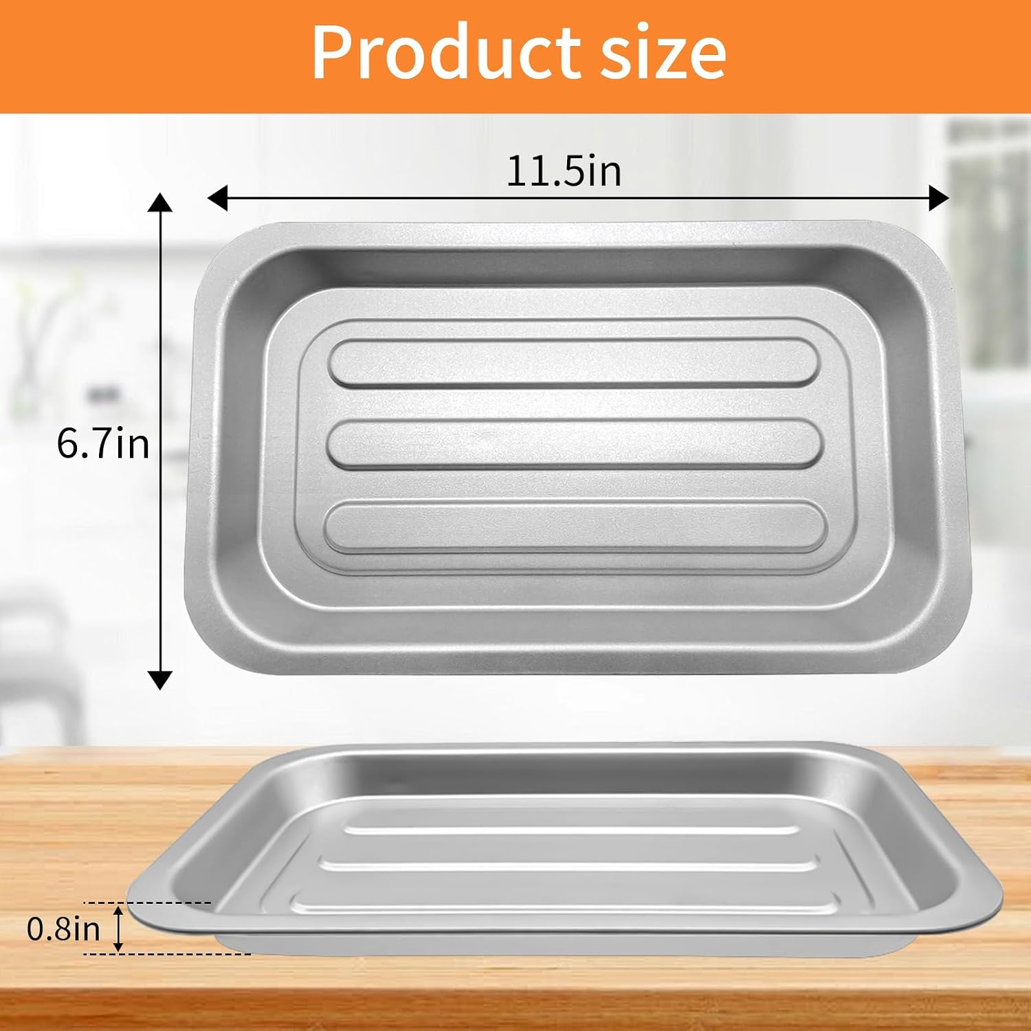 GCQ Air Fryer Tray for Emeril Lagasse Everyday 360 Air Fryer, 12''×10'' Stainless Steel Air Fryer Accessories Tray Bake Pan Replacement Parts, Not fit for Emeril Lagasse 26 QT 25 QT French Door