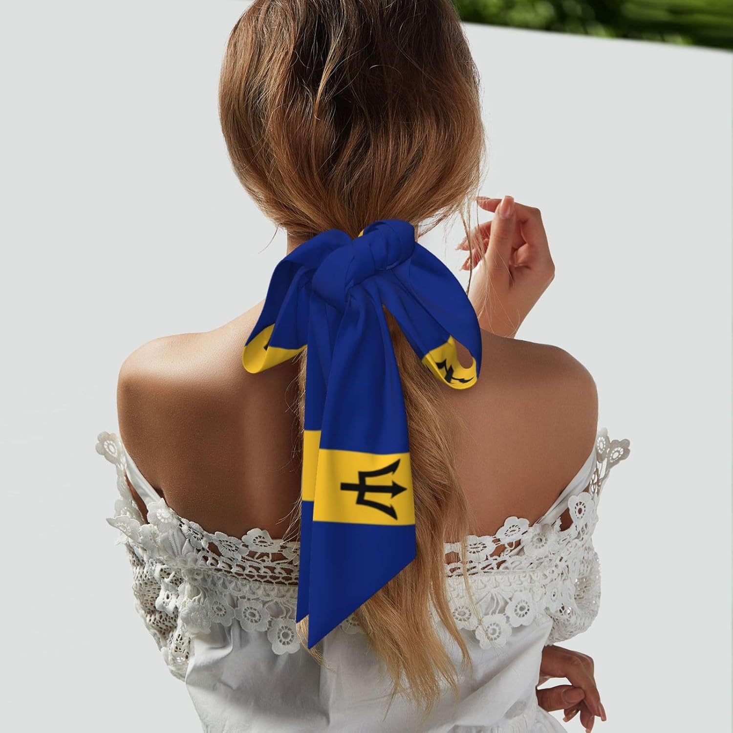 Country Flag Scarf For Women, Multi‑purpose Ribbon, Fashion Neck Hair Handbag Accessory, Versatile Bandana Headband
