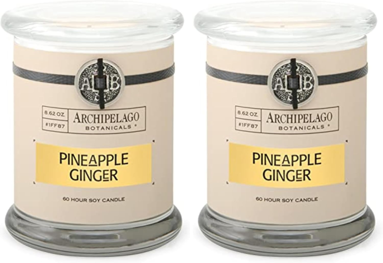 Archipelago Botanicals Bergamot Tobacco Soy Candle, 8.6 oz | Hand-Poured Premium Wax, Burns Approx. 60 Hours, Soy Candle in Glass Jar, 4.5 Inch