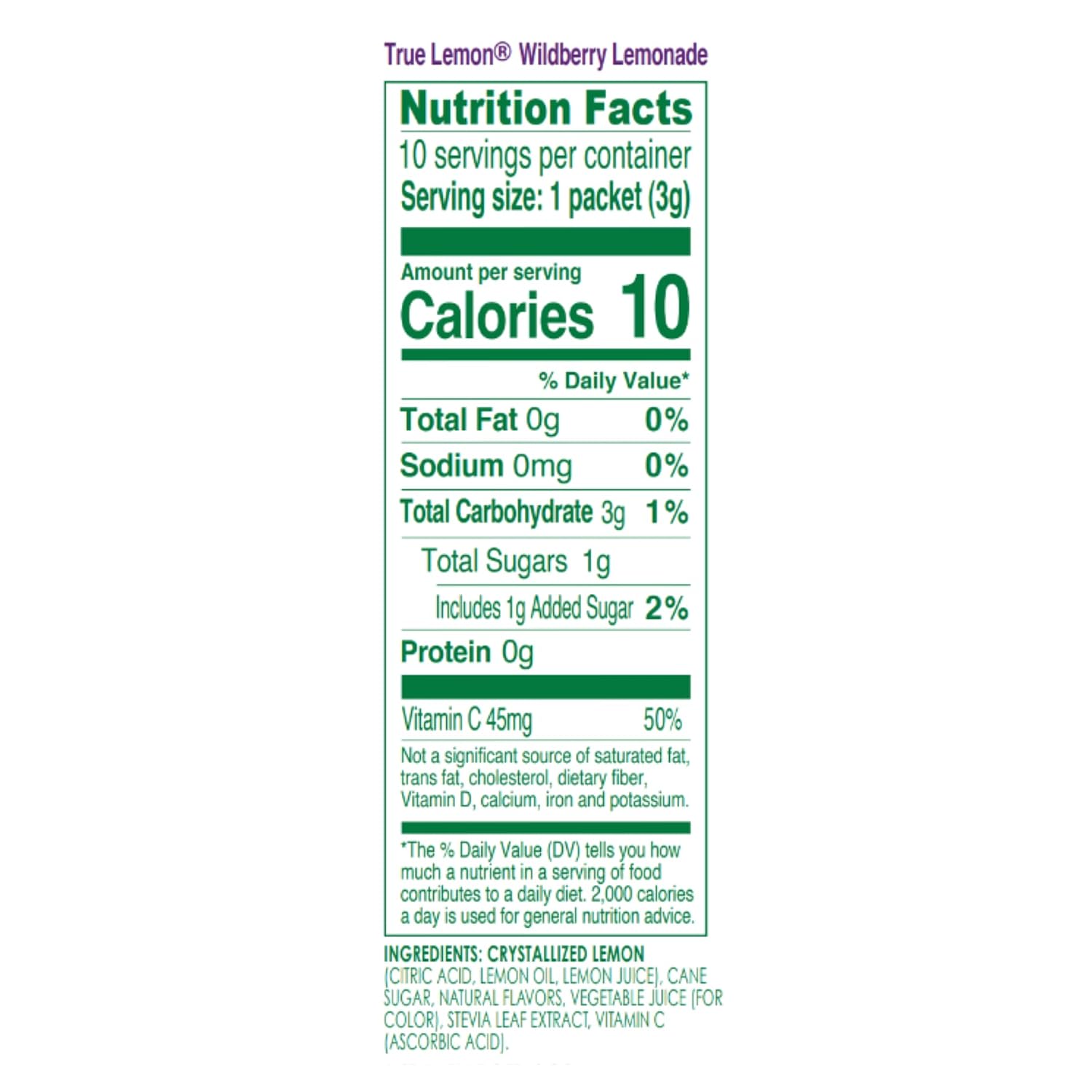 True Lemon Wildberry Lemonade Water Enhancer Drink Mix (12 Pack of 10 Count Boxes), Low Calorie Drink Mix Packets for Water
