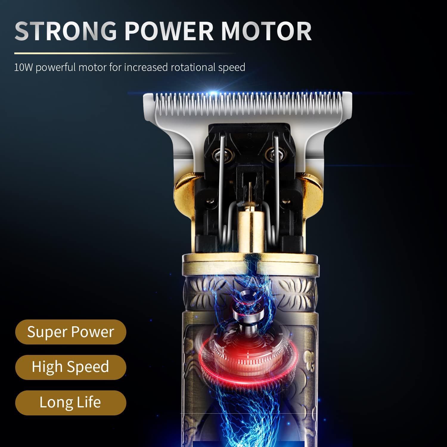 Suttik Hair Clippers for Men, Professional Hair & Beard Trimmer for Men, Mustache Trimmer T-Blade Hair Liner Edgers