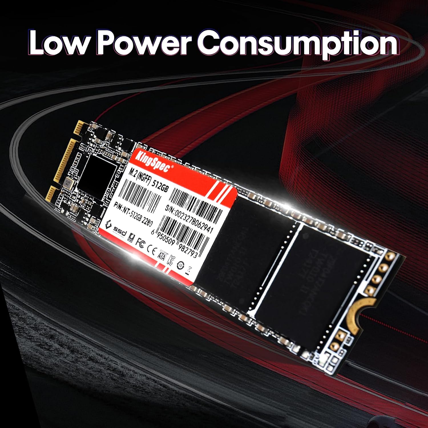 KingSpec 1TB M.2 SATA III 2280 SSD, NOT for NVMe Slots | SATA3 6Gb/s, B+M Key, Up to 550MB/s, Internal Solid State Drives for Laptop / Desktop Upgrades