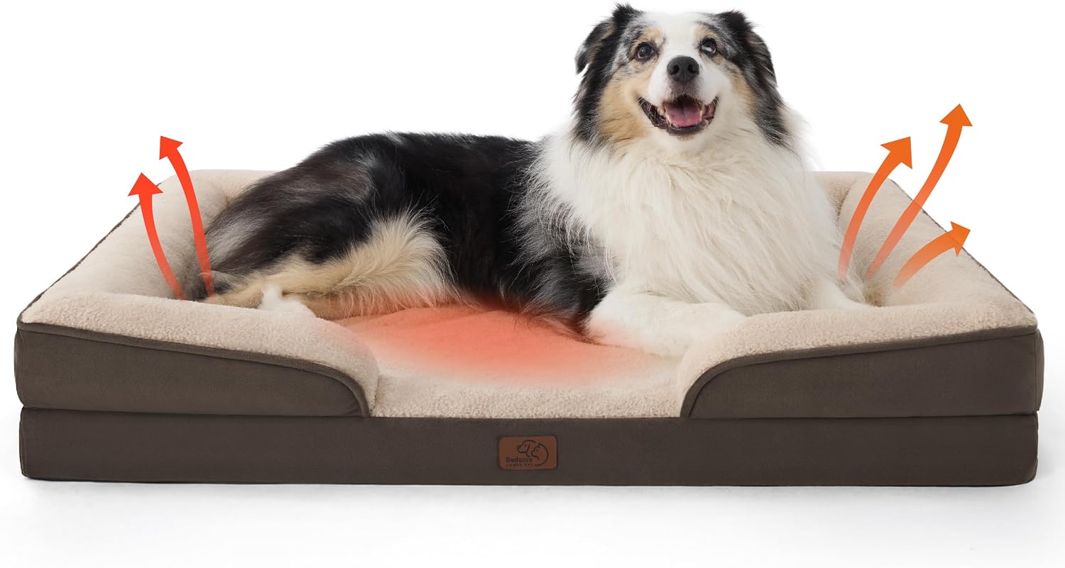 Bedsure Orthopedic Dog Beds Large Sized Dog with Removable Washable Cover