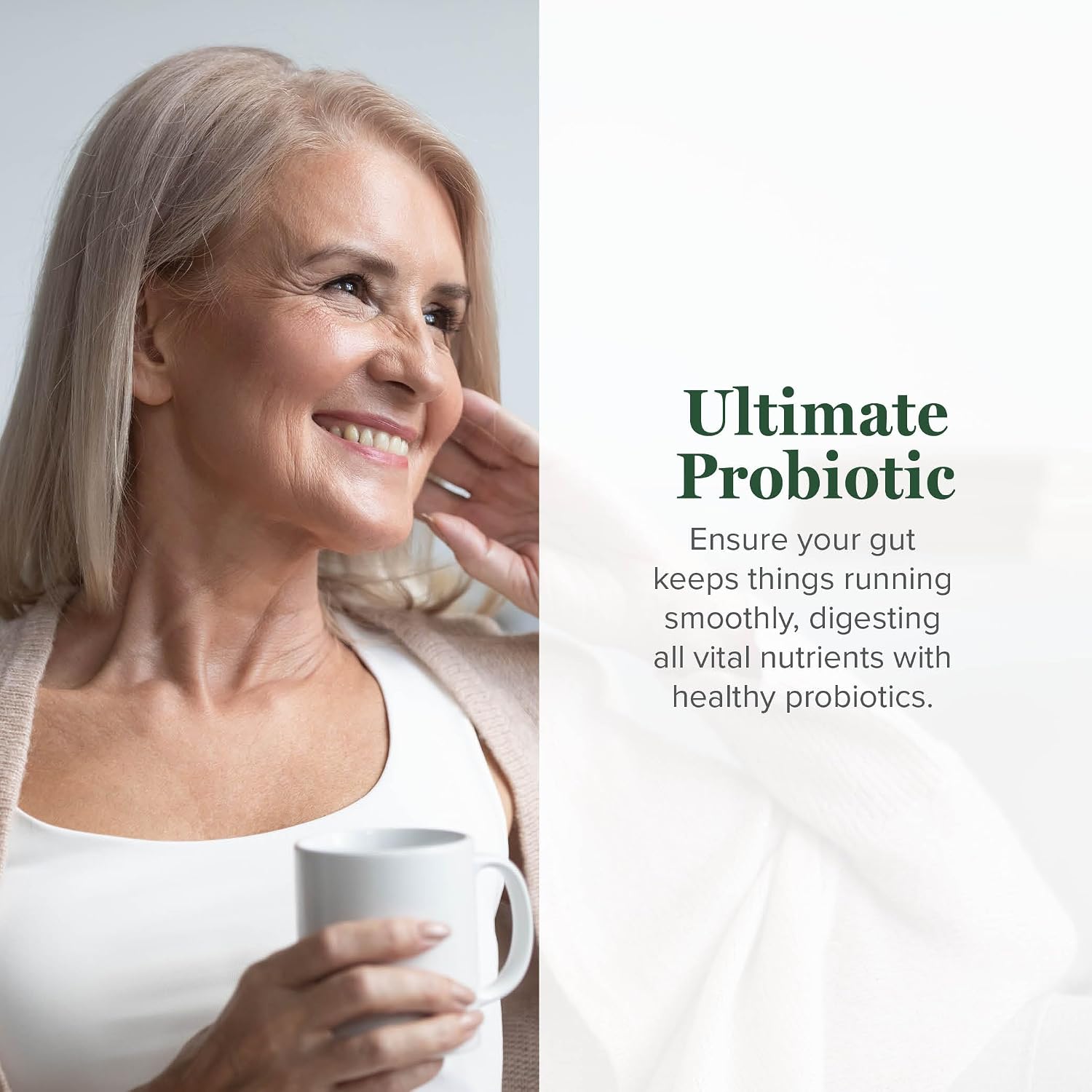 Ultimate Probiotic 100 Billion CFU with Prebiotics, Gut Health (60 Count)