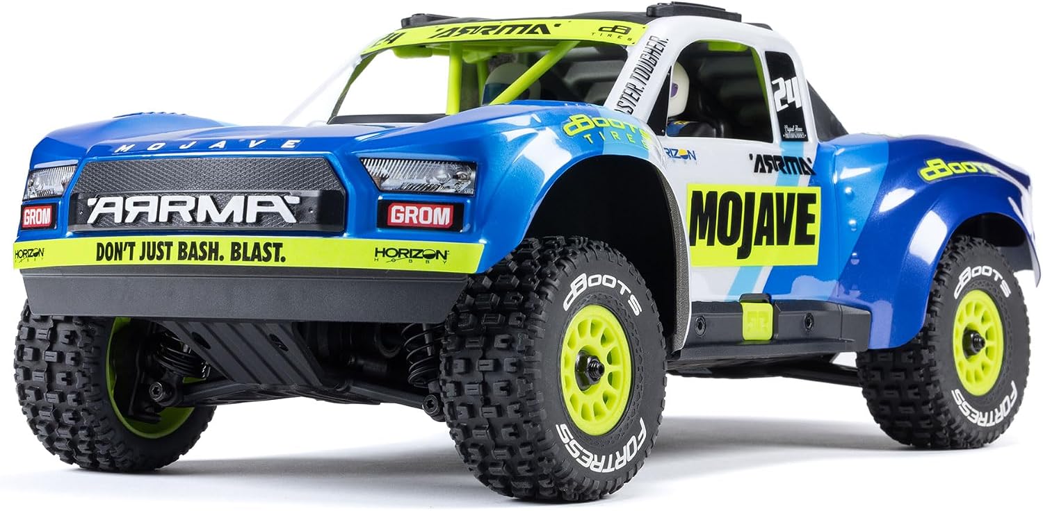 ARRMA Mojave GROM 4x4 SMART RC Desert Truck, RTR, Red/Black | Small Scale, Battery and Charger Included, ARA2104T1