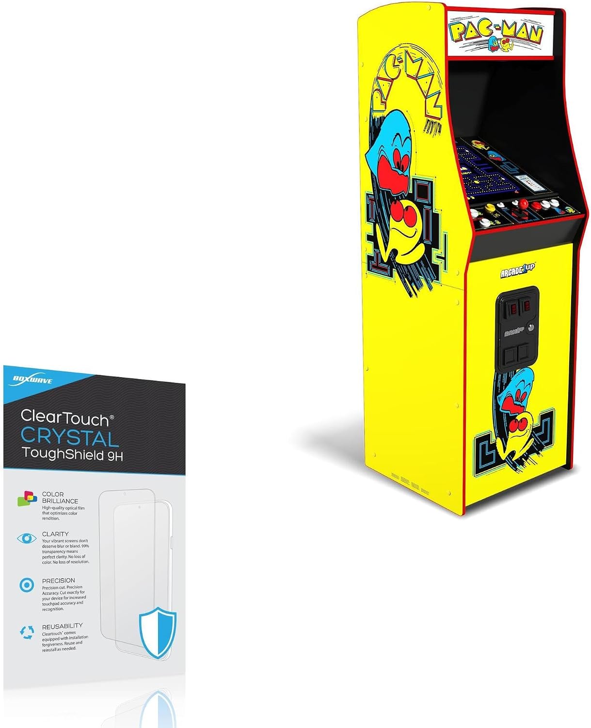 BoxWave Screen Protector Compatible with Arcade1Up PAC-MAN XL - ClearTouch Crystal ToughShield 9H (2-Pack)