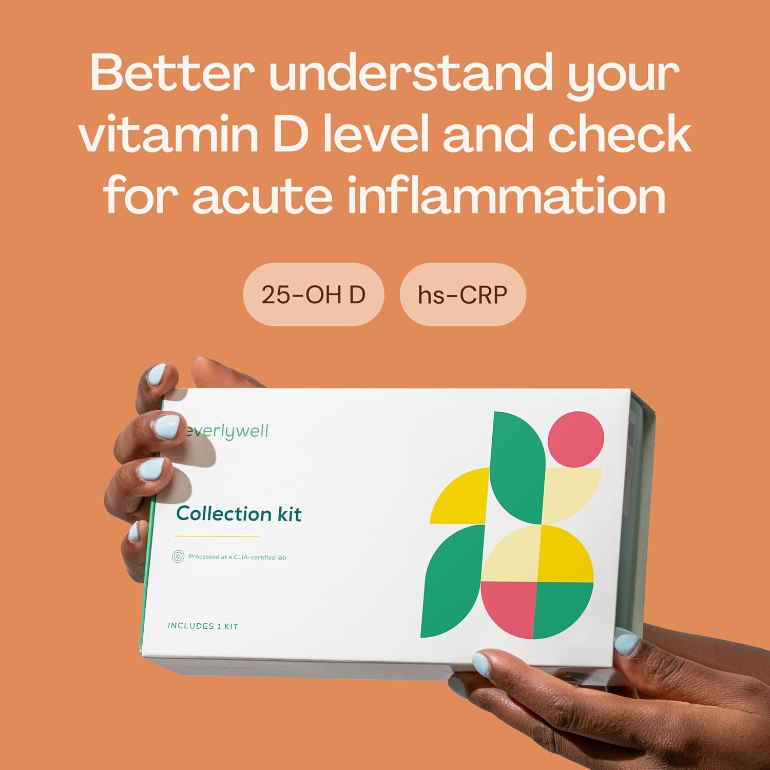 Everlywell At-Home Vitamin D and Inflammation Test Collection Kit for Women and Men, with Accurate Results from a CLIA-Certified Lab Within Days