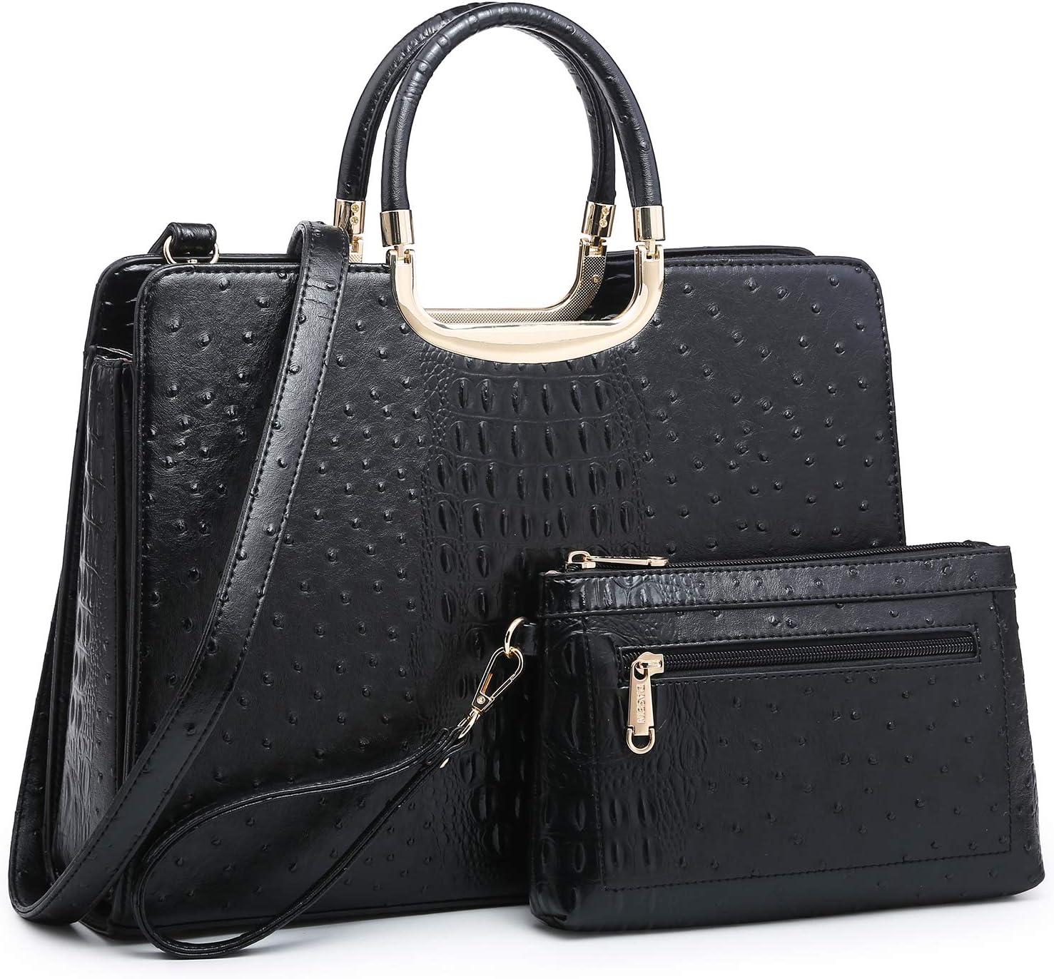 Womens Handbag Top Handle Shoulder Bag Tote Satchel Purse Work Bag with Matching Wallet