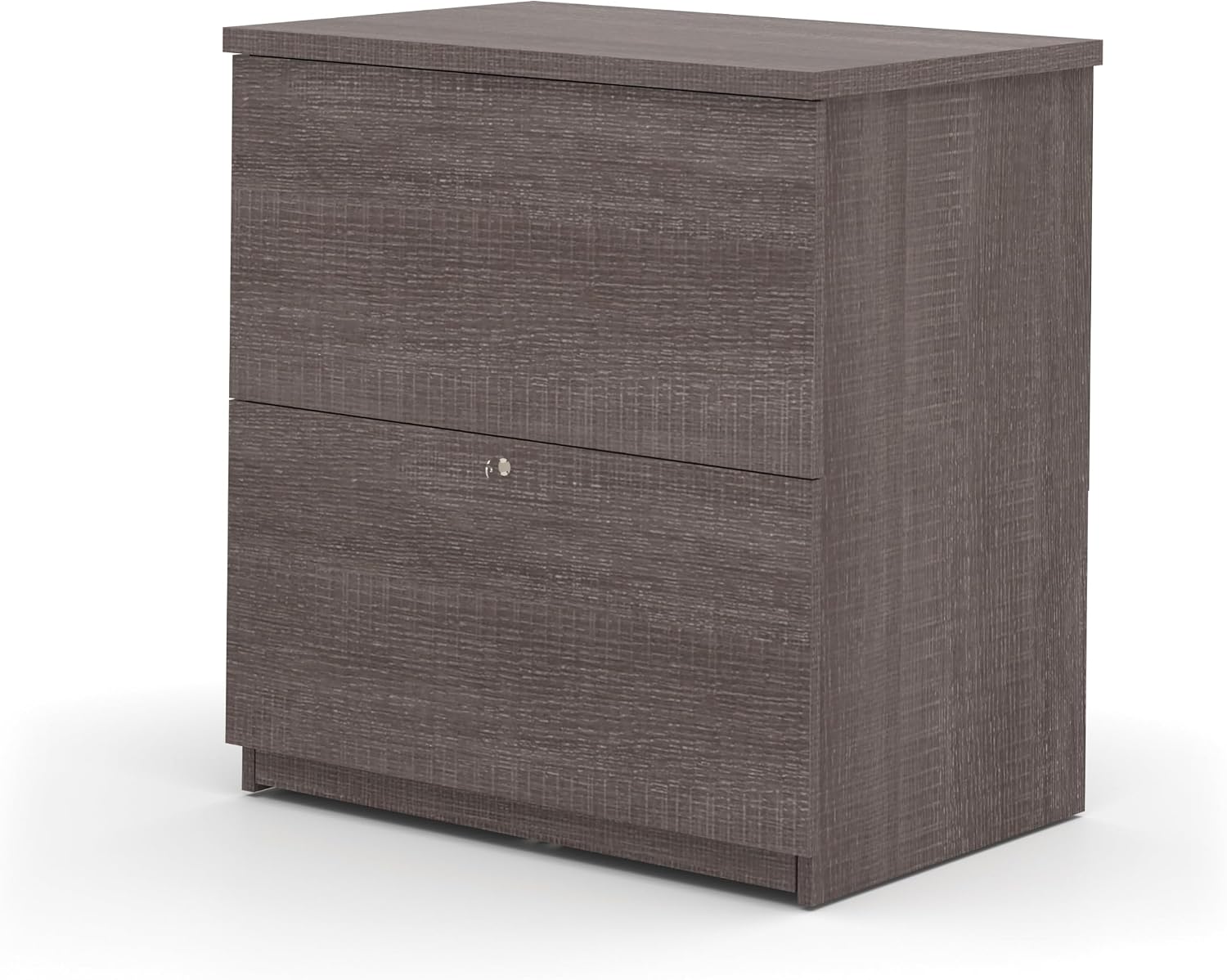 Bestar Universel 29W Standard Lateral File Cabinet in bark Grey | Adjustable leg levelers; ball-bearing drawer slides; Particle board construction