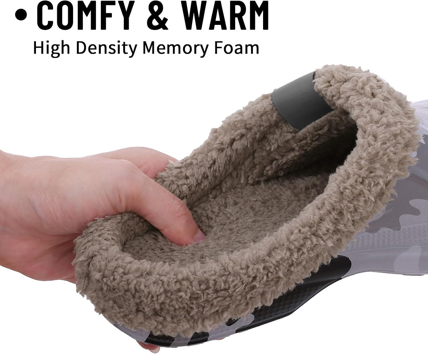 Beslip Fur Lined Clogs for Women & Men Fuzzy Slippers with Memory Foam