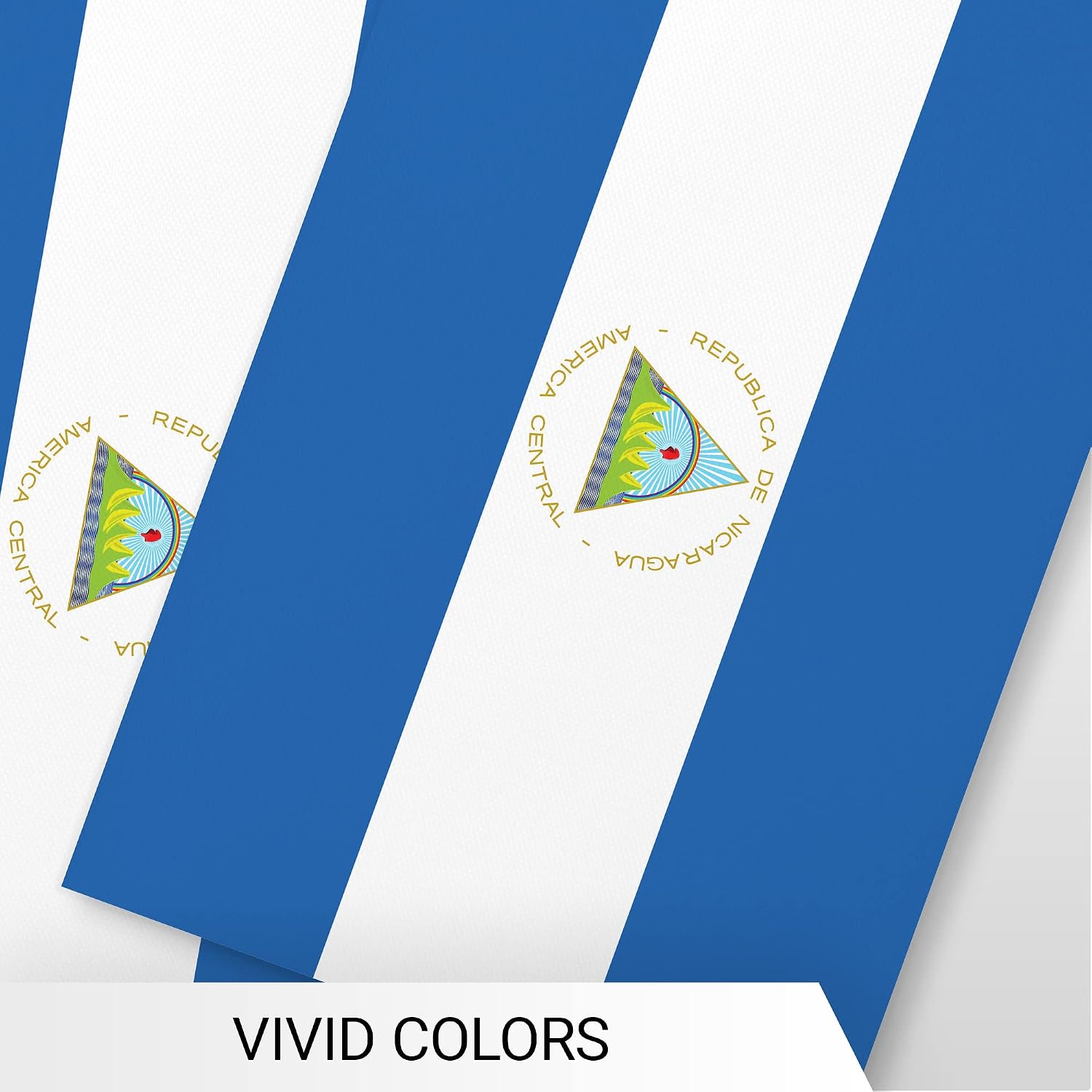 G128 Nicaragua Nicaraguan Bunting Banner | Flag 8.2 x 5.5 Inch, Full String 33 Feet | Printed 150D Polyester, Decorations For Bar, School