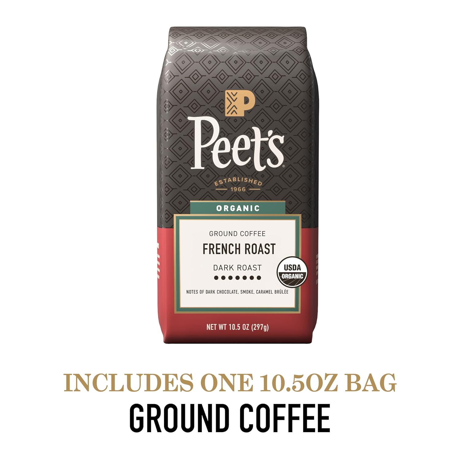 Peet's Coffee, Dark Roast Ground Coffee, 100% Arabica Coffee - Major Dickason's Blend 18 Ounce Bag