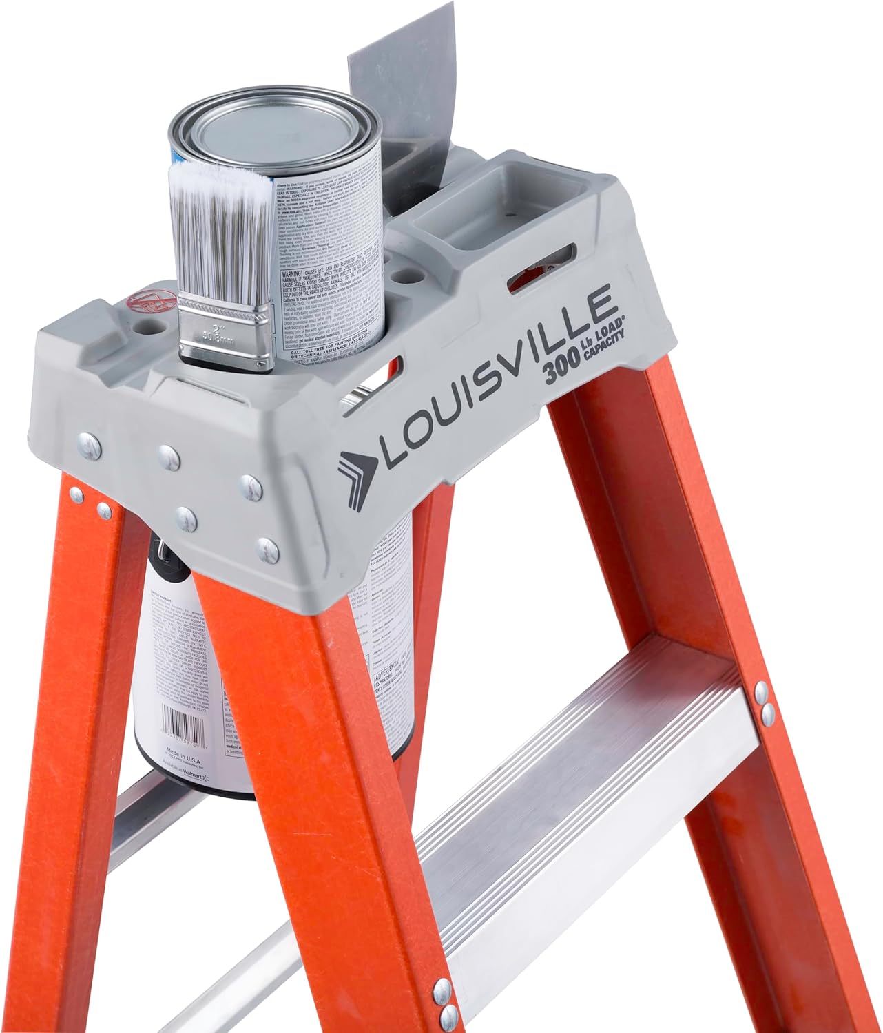 Louisville Ladder 12-Foot Fiberglass Step Ladder, 375-Pound Load Capacity, Type IAA, FS1312HD