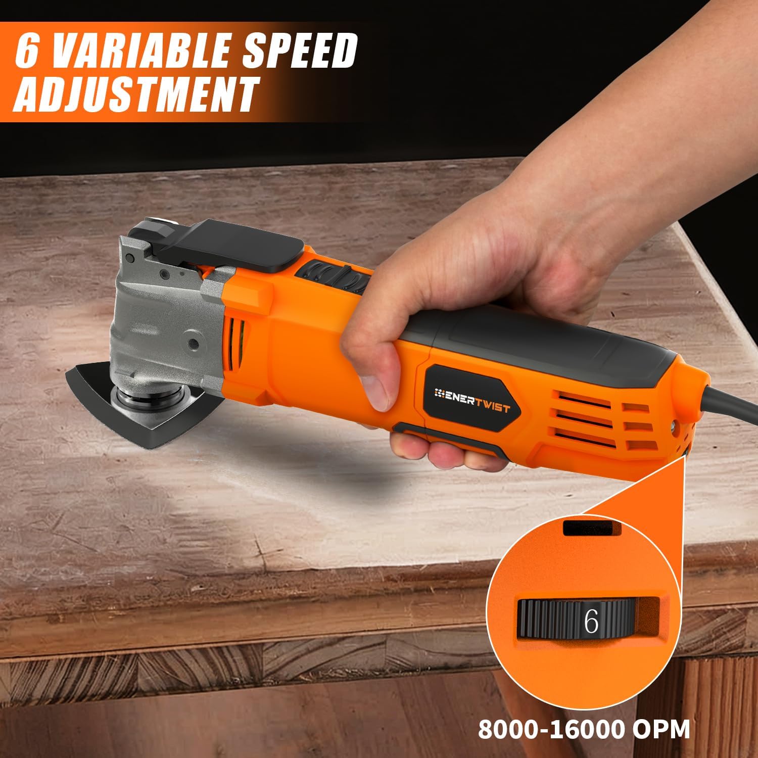 ENERTWIST 4.2 Amp Oscillating Multitool Kit with 31pcs Saw Accessories
