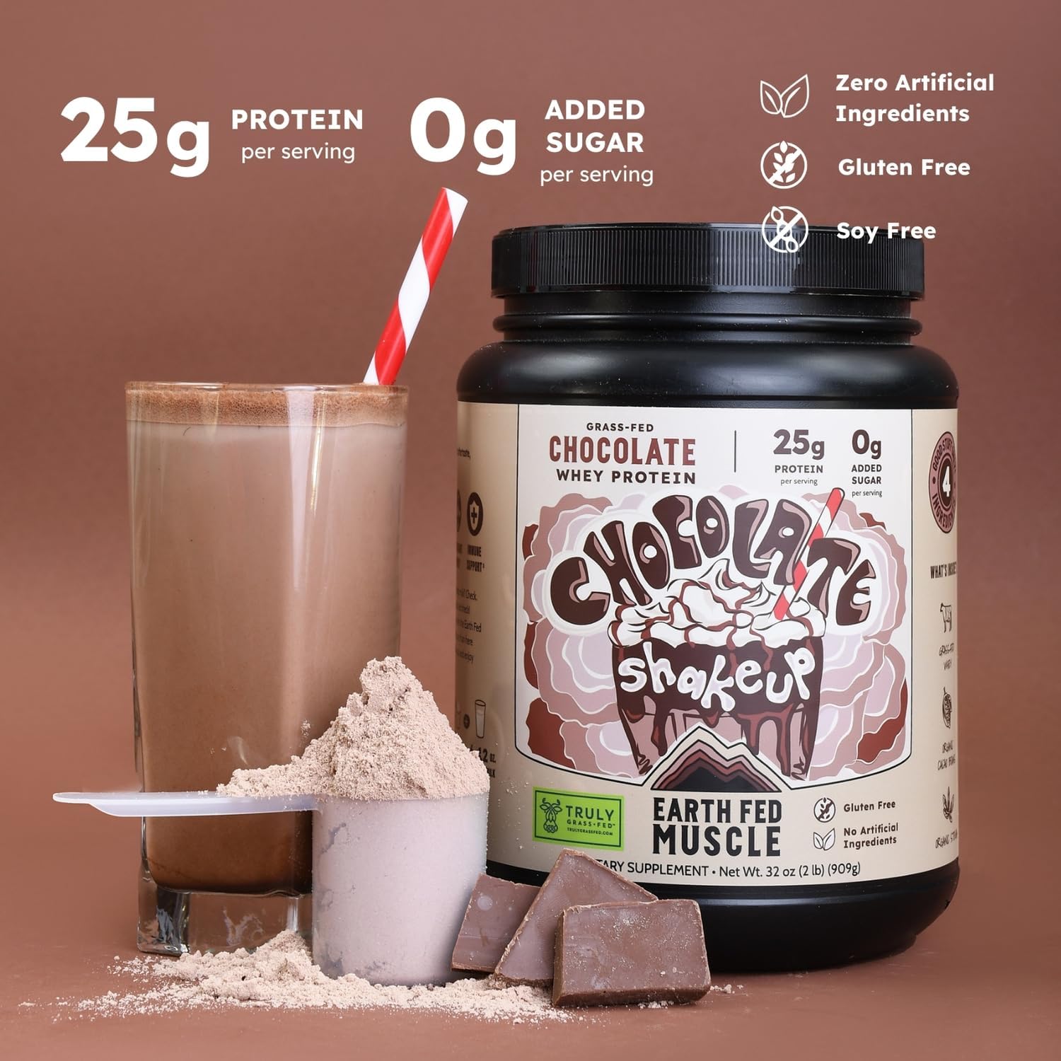 Earth Fed Muscle Whey Back Vanilla Irish Grass Fed Whey Protein Isolate | 25g protein per scoop, Third-Party Certified. Smooth vanilla, zero artificial sweeteners. Cold-processed in Ireland.