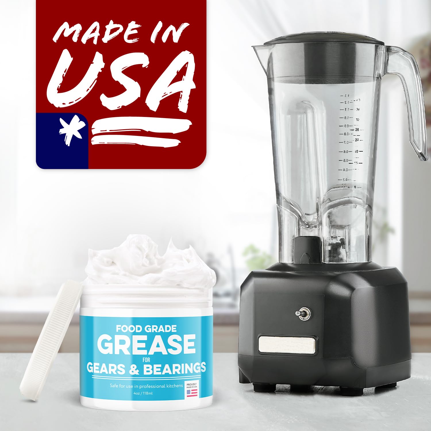 Impresa High-Viscosity 4 Oz Food Grade Grease - White Smooth Operation for Stand Mixers & Appliances - Gear Wear Protection & Extended Equipment Life - Food-Safe Formula Made in USA
