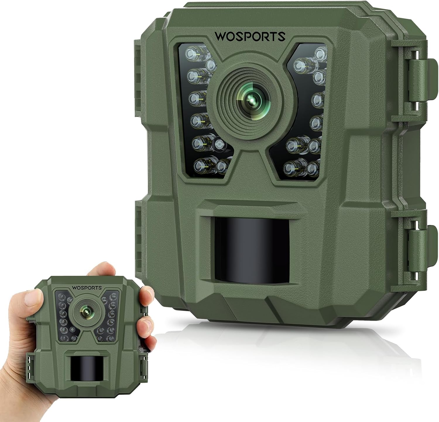 WOSPORTS Mini Trail Camera 30MP 1080P HD Game Camera with Night Vision Motion Activated Waterproof