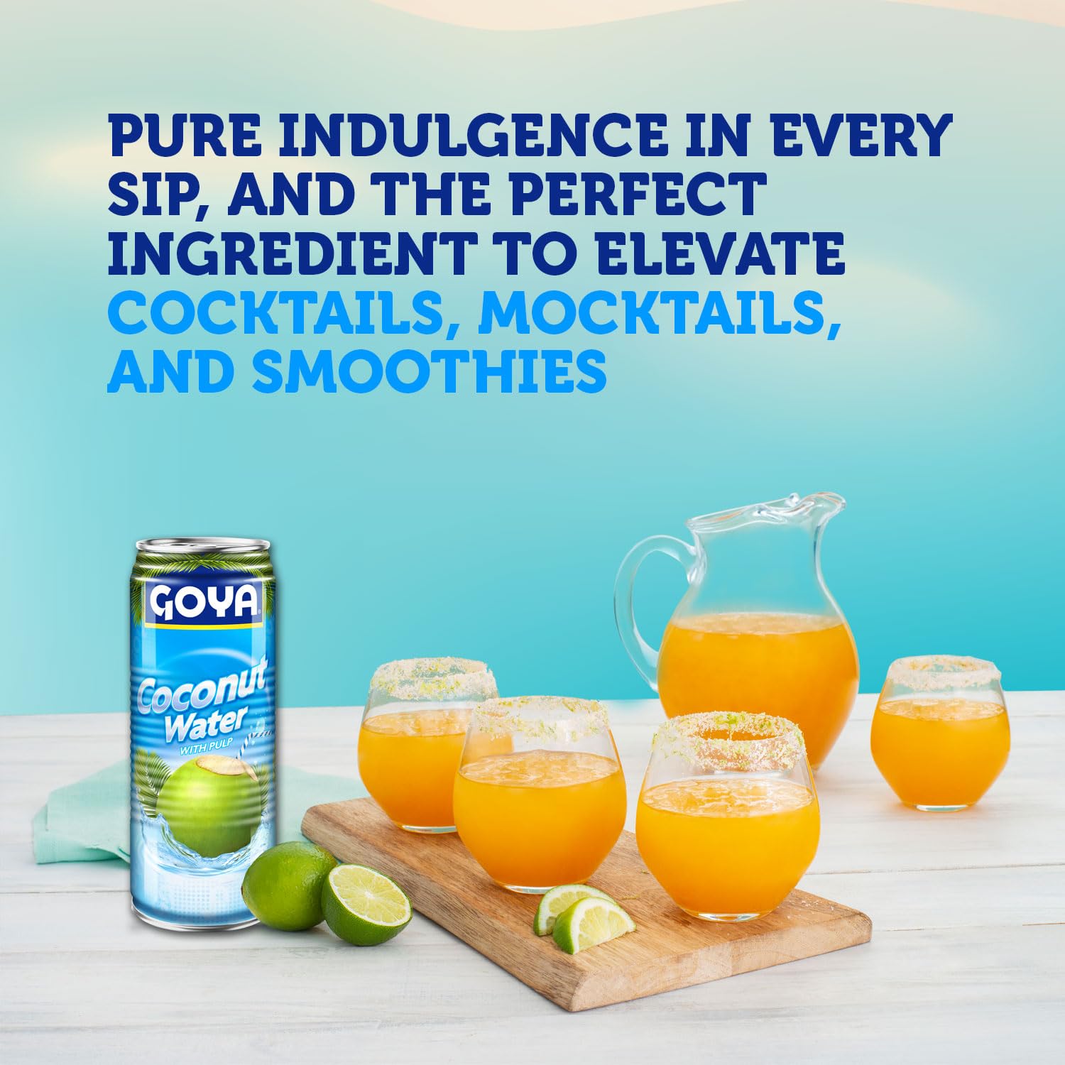 Goya Foods Coconut Water with Pulp, 17.6 Ounce (Pack of 12)