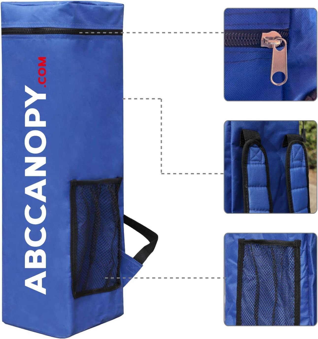 ABCCANOPY Outdoor Pop Up Canopy 10x10 Beach Camping Canopy with 1 Sun Wall, Bonus Backpack Bag, Stakes and Ropes, Sky Blue | Backpack Carry Bag, Stakes & Guy Ropes Included, Easy Setup; For Beach, Camping, Backyard