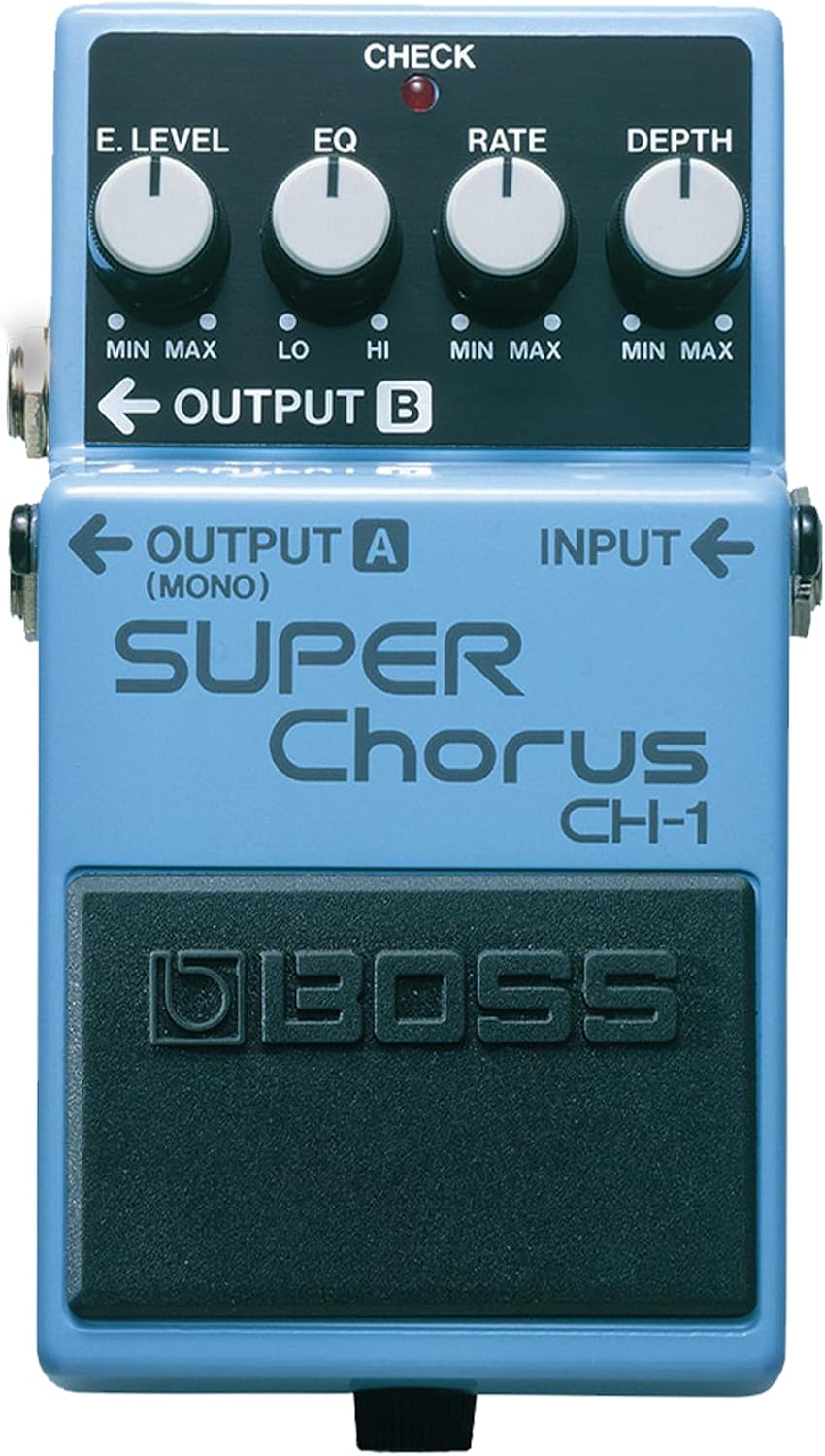 BOSS CH-1 SUPER Chorus | Classic Compact Chorus Effects Pedal | Cystal-Clear Tone for Guitar & Keyboards | Versatile Sound Shaping | Mono & Stereo