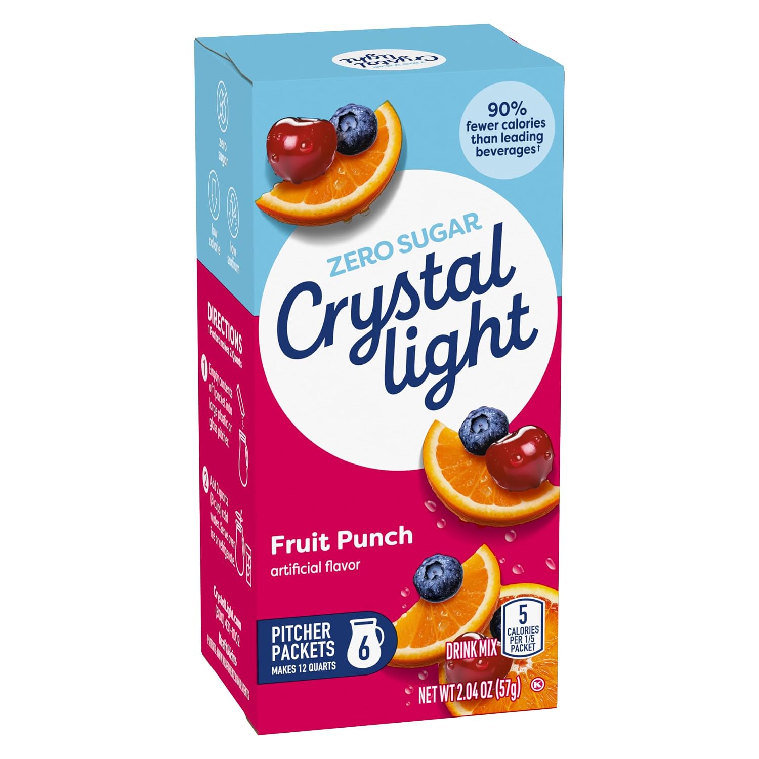 Crystal Light Powdered Drink Mix, 72 Pitcher Pkts, Fruit Punch