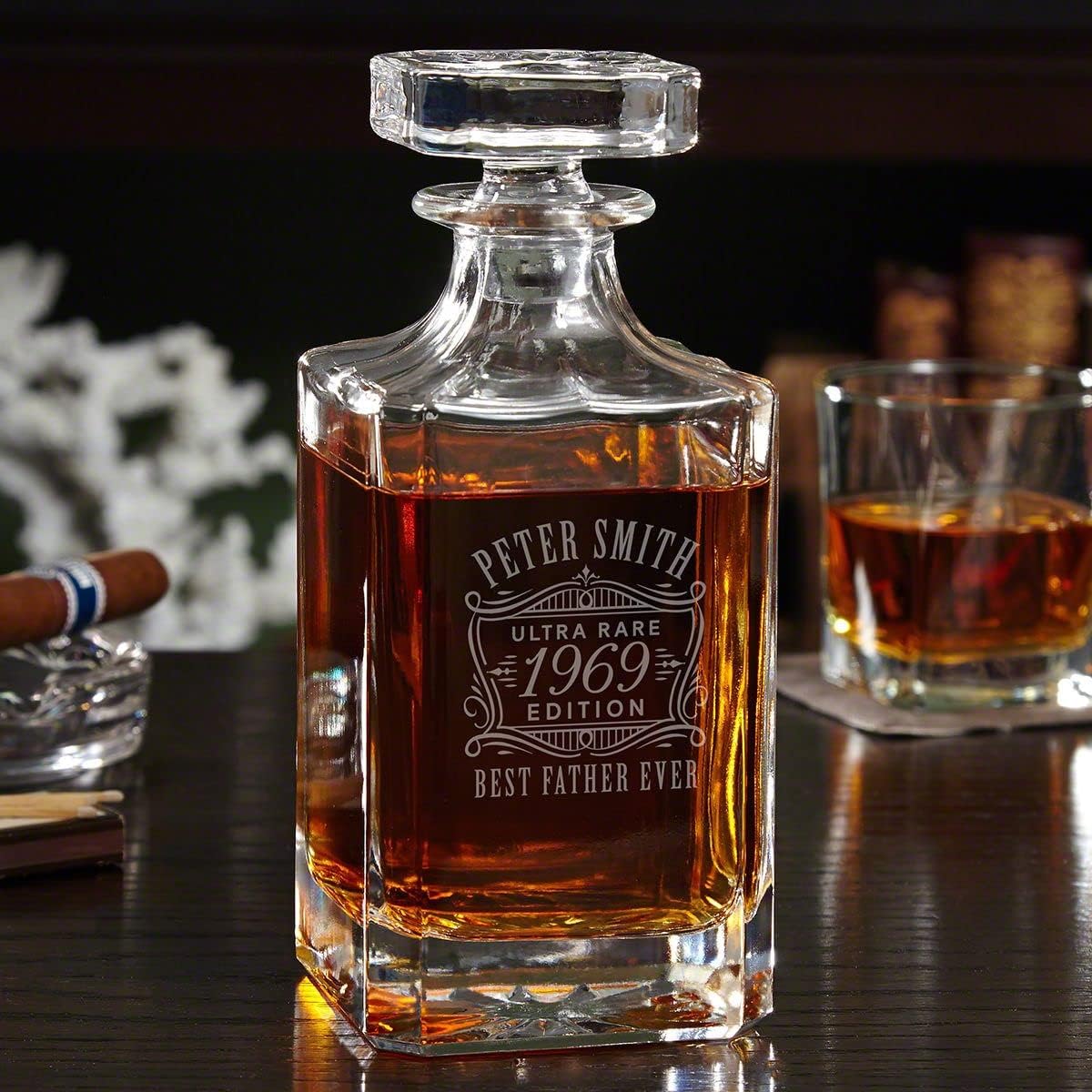 Personalized Whiskey Decanter - Luxury Bourbon & Scotch Decanter for Liquor