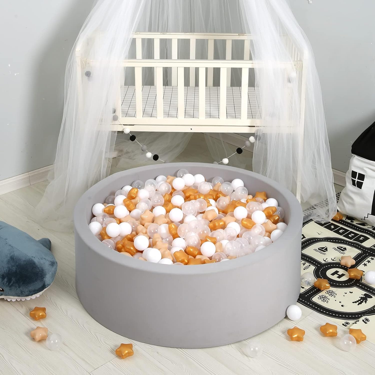 GOGOSO Ball Pit Balls 100 PCS for Toddles, Kids Plastic Balls for Ball Pit, Pool, Pink Party Accessories, Birthday Decoration